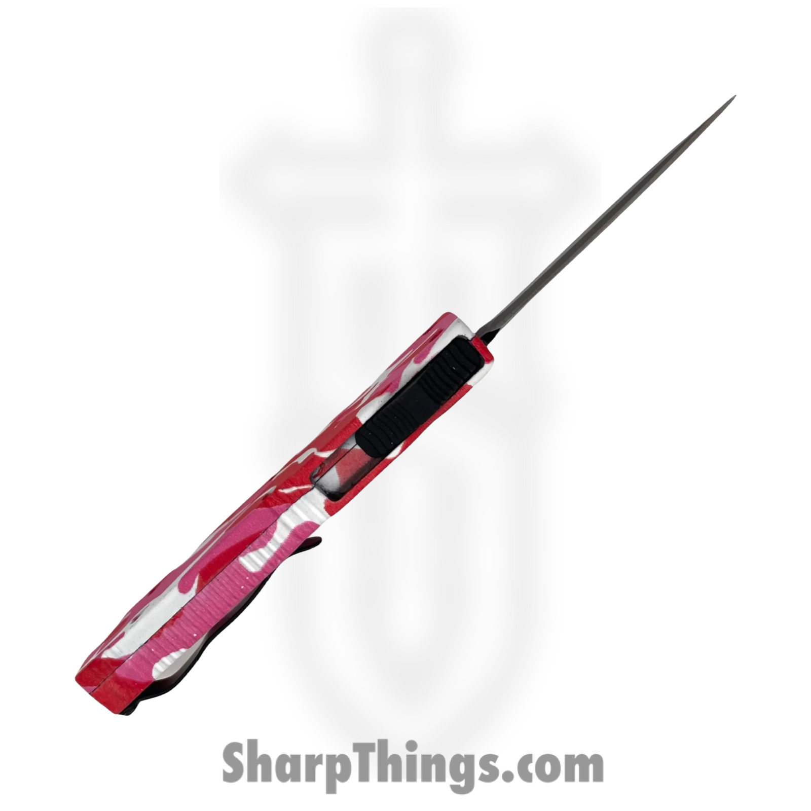 PTC - DT5S-DB-CM4 - 5 Inch Firecracker - OTF Auto - 440 SS Coated Dagger - Steel - Pink Camo - Image 3