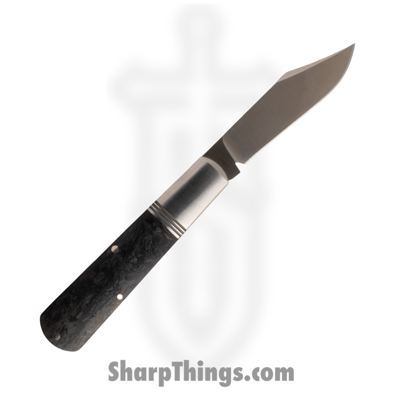 Jack Wolf Knives - GW-BAR-01-BLK-CF - Gateway Barlow - Folding Knife - 14C28N Satin Barlow - Carbon Fiber - Black - Image 2