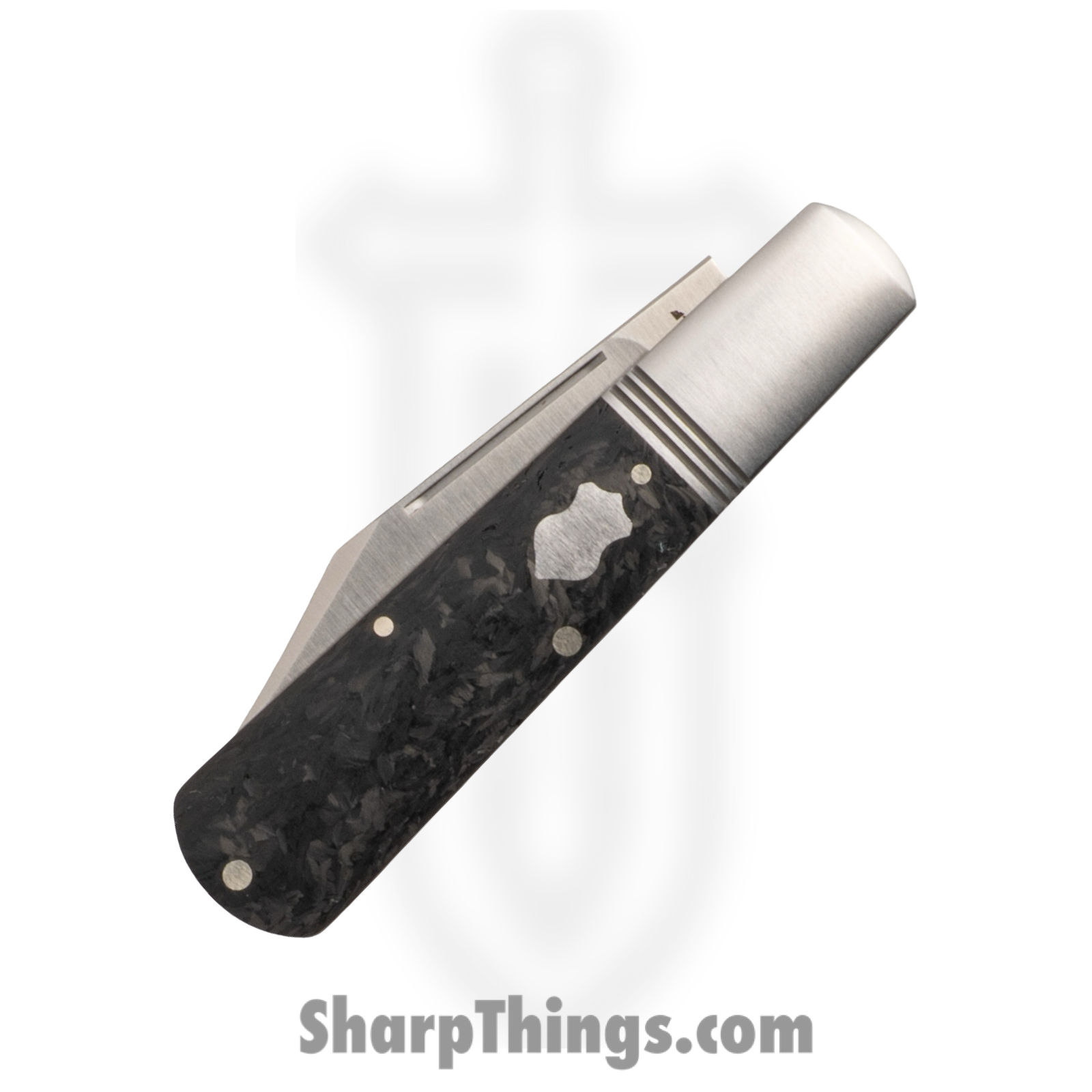 Jack Wolf Knives - GW-BAR-01-BLK-CF - Gateway Barlow - Folding Knife - 14C28N Satin Barlow - Carbon Fiber - Black - Image 4