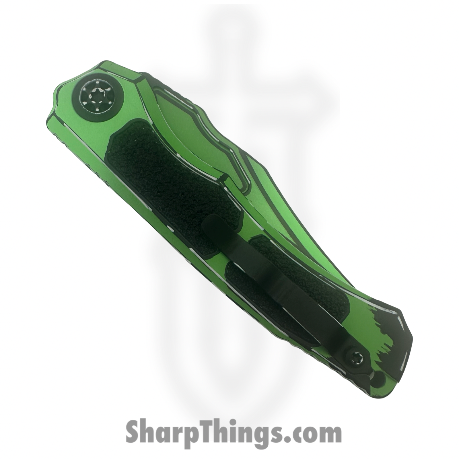 Heretic Knives - H002-CS-TX - Wraith V.4 Auto Cel Shade - Automatic Knife - CPM MagnaCut Coated Bowie - Aluminum - Toxic Green - Image 5