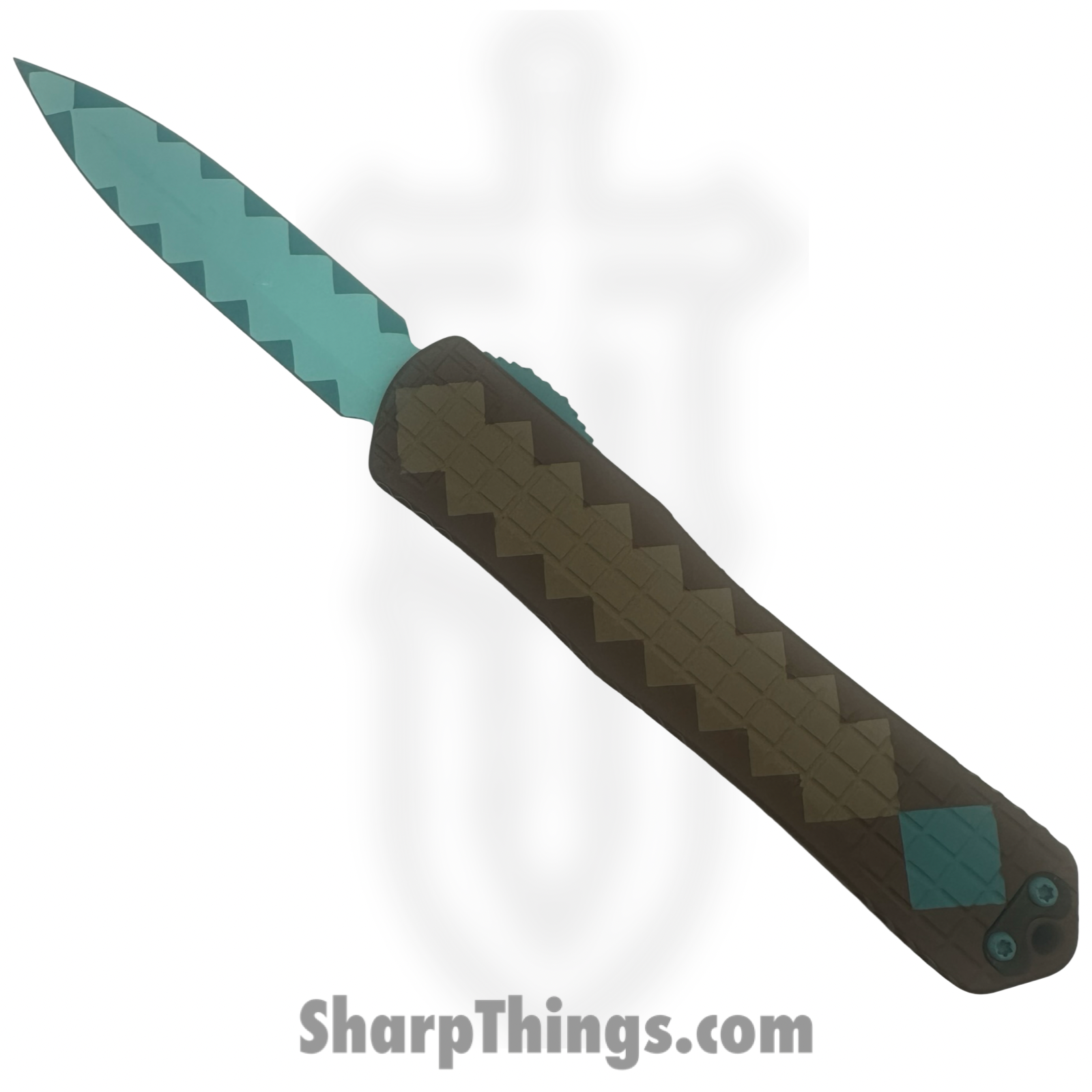 Heretic Knives - H032F-DIAMOND - Manticore X Diamond Sword - OTF Auto - CPM MagnaCut Coated Dagger - Aluminum - Multi
