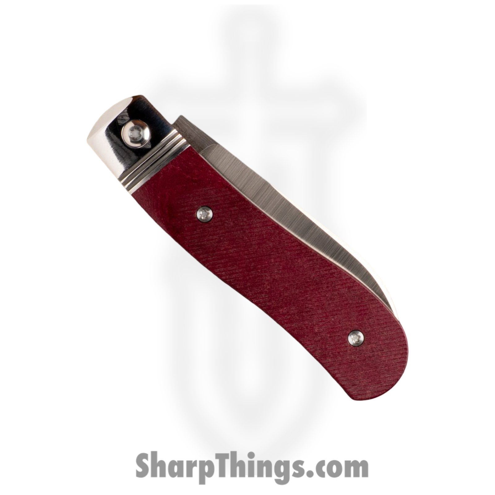 Jack Wolf Knives - K9-SS-01-RICH-RED - K9 Jack Steel Series - Folding Knife - 154CM Satin Dogleg - Richlite Sawcut - Redstone - Image 2