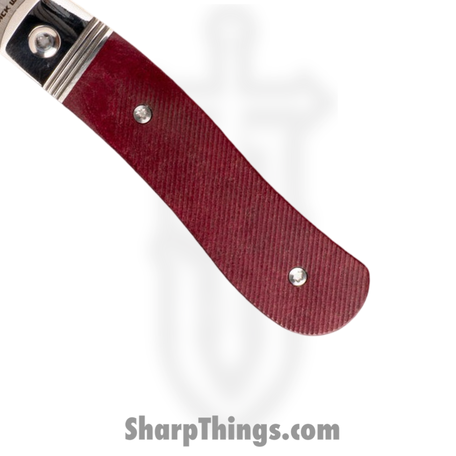 Jack Wolf Knives - K9-SS-01-RICH-RED - K9 Jack Steel Series - Folding Knife - 154CM Satin Dogleg - Richlite Sawcut - Redstone - Image 4
