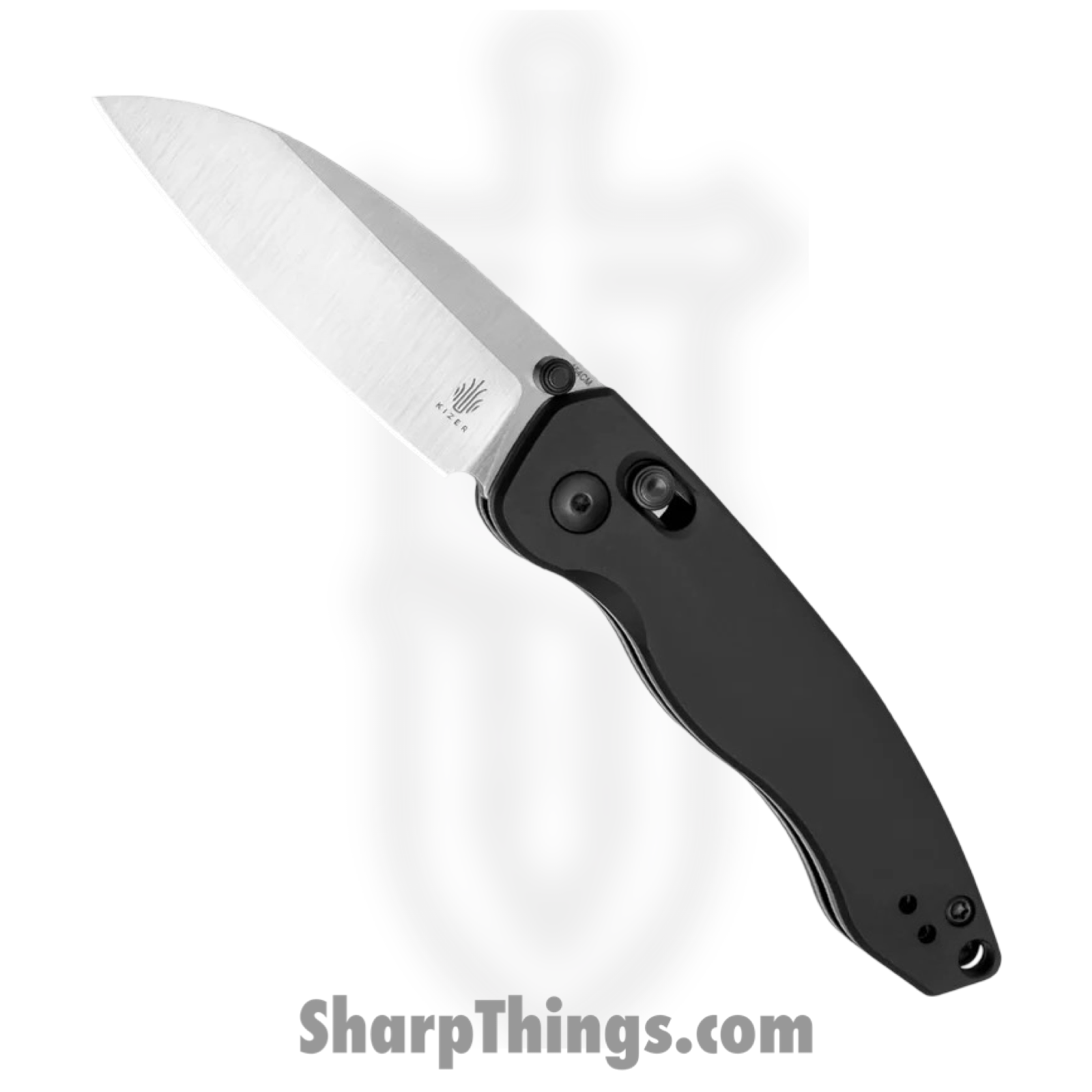 Kizer Cutlery - KIV3681C1 - Exist - Folding Knife - 154CM Satin Drop Point - Aluminum - Black