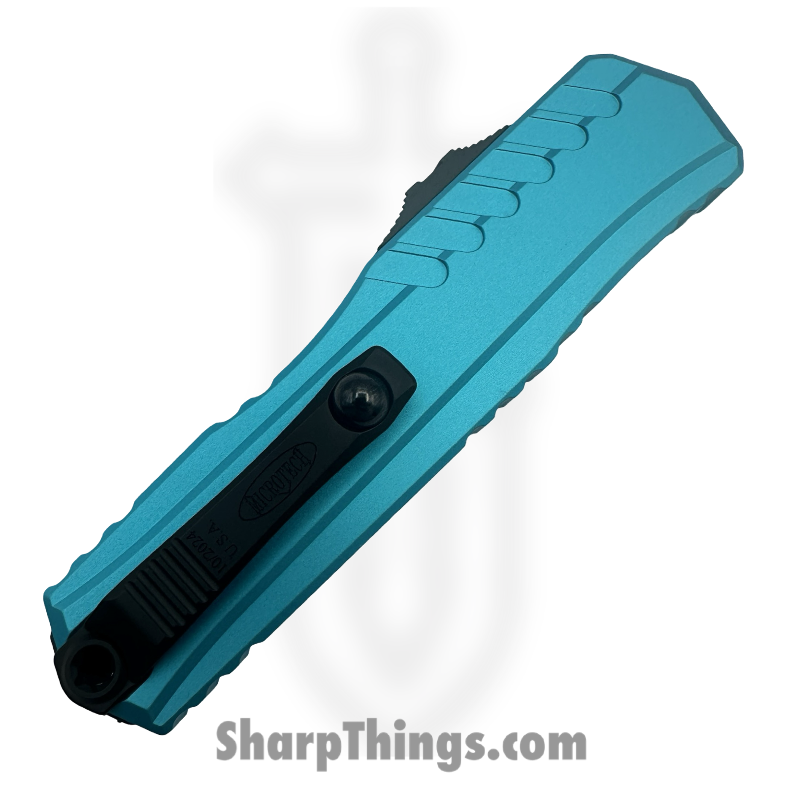 Microtech - 1242-2TQ-BLEM - Blemish Cypher II - OTF Auto - M390MK Coated Dagger P/S - Aluminum - Turquoise - Image 3
