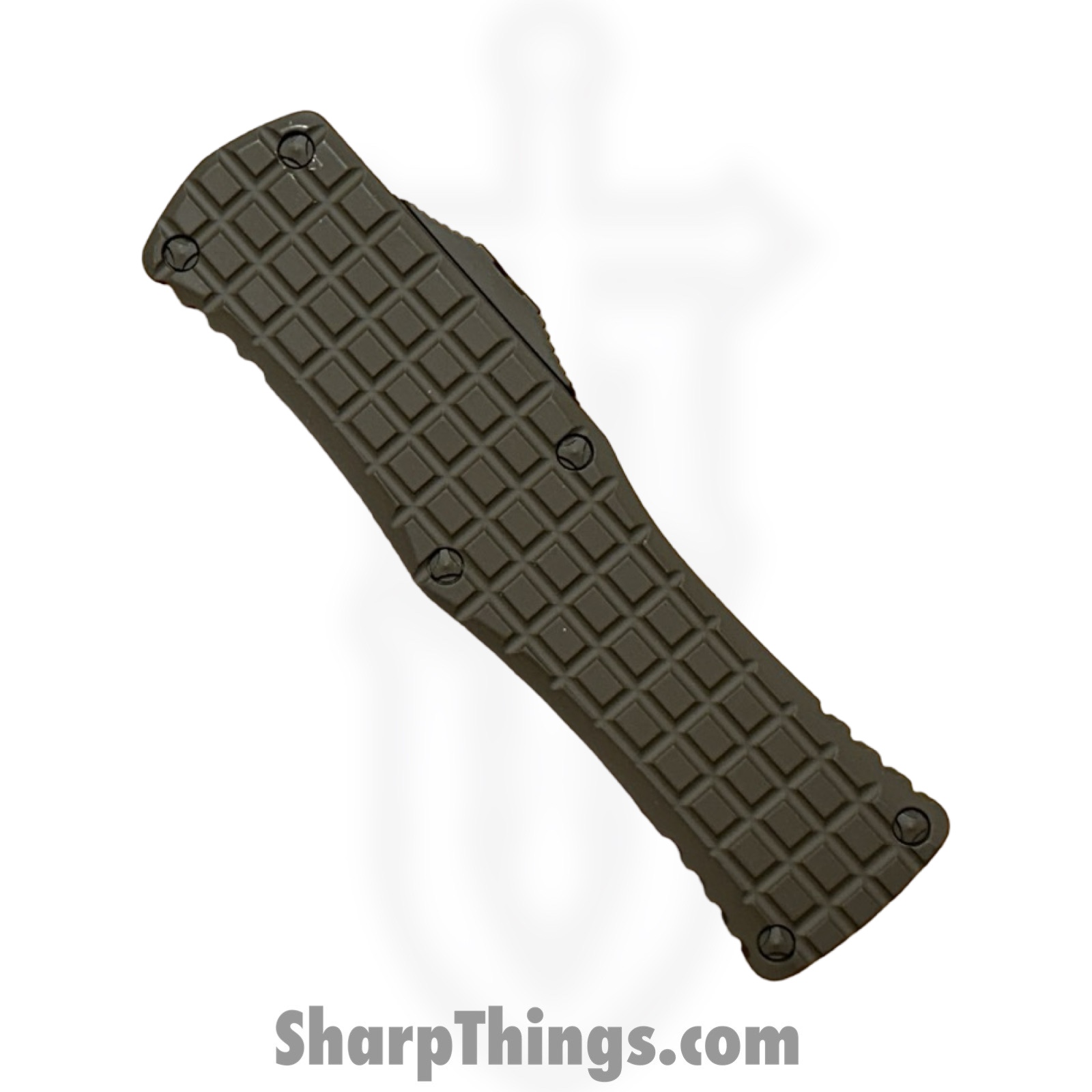 Microtech - 919-1FRCCHS-BLEM - Blemish Hera Hellhound Frag - OTF Auto - M390 Two Tone Tanto - 6061-T6 Aluminum - Cerakote Chocolate Brown - Image 9