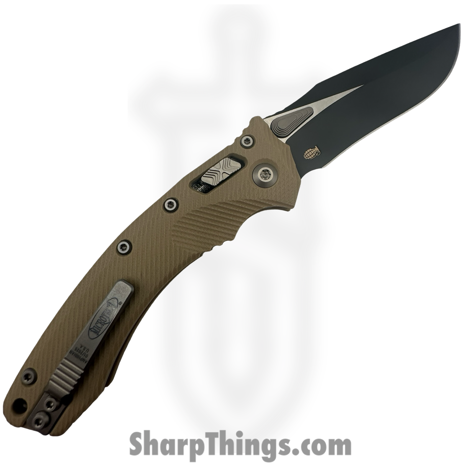 Microtech - 137RL-1FLGTTA-BLEM - Blemish Amphibian - Folding Knife - M390MK Coated Clip Point - Fluted G10 - Tan - Image 2