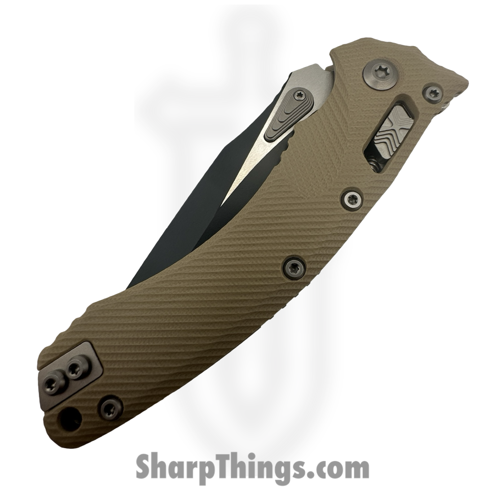 Microtech - 137RL-1FLGTTA-BLEM - Blemish Amphibian - Folding Knife - M390MK Coated Clip Point - Fluted G10 - Tan - Image 4