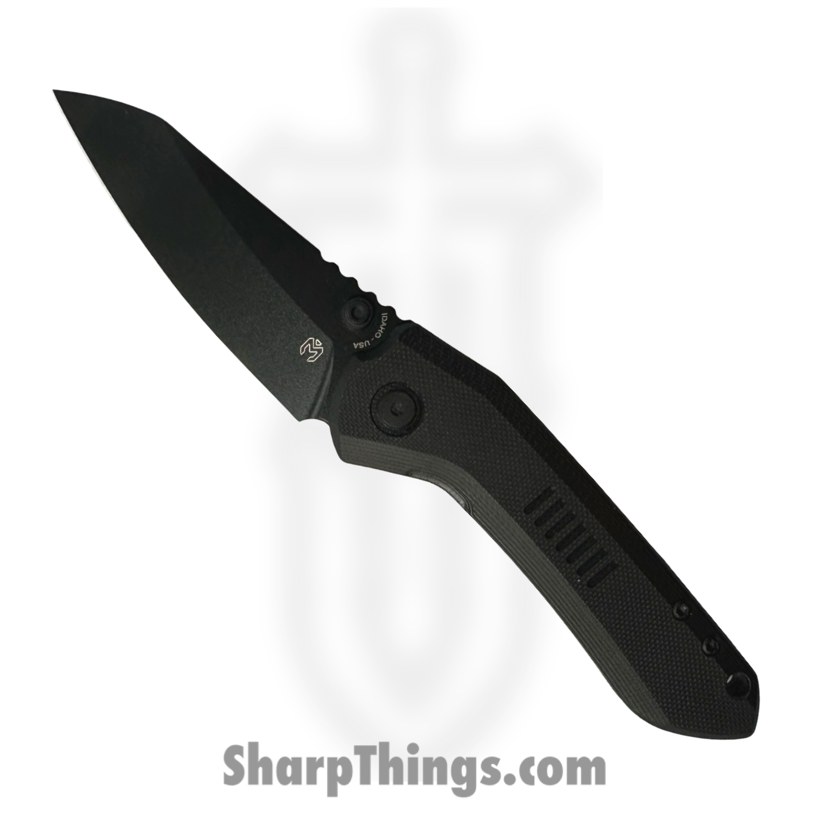 Millit Knives - OVBKCKG10BK - Overland Zirblast - Folding Knife - CPM S35VN Coated Sheepsfoot - G10 - Black