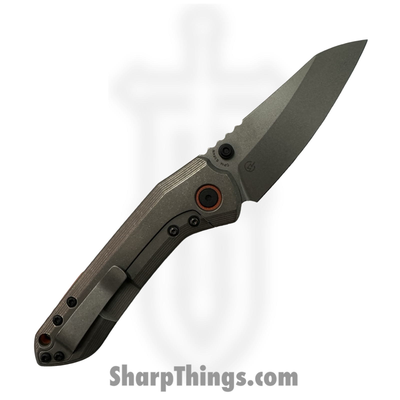 Millit Knives - OVSWG10BKOR - Overland Zirblast - Folding Knife - CPM S35VN Stonewash Sheepsfoot - G10 - Black Orange - Image 2