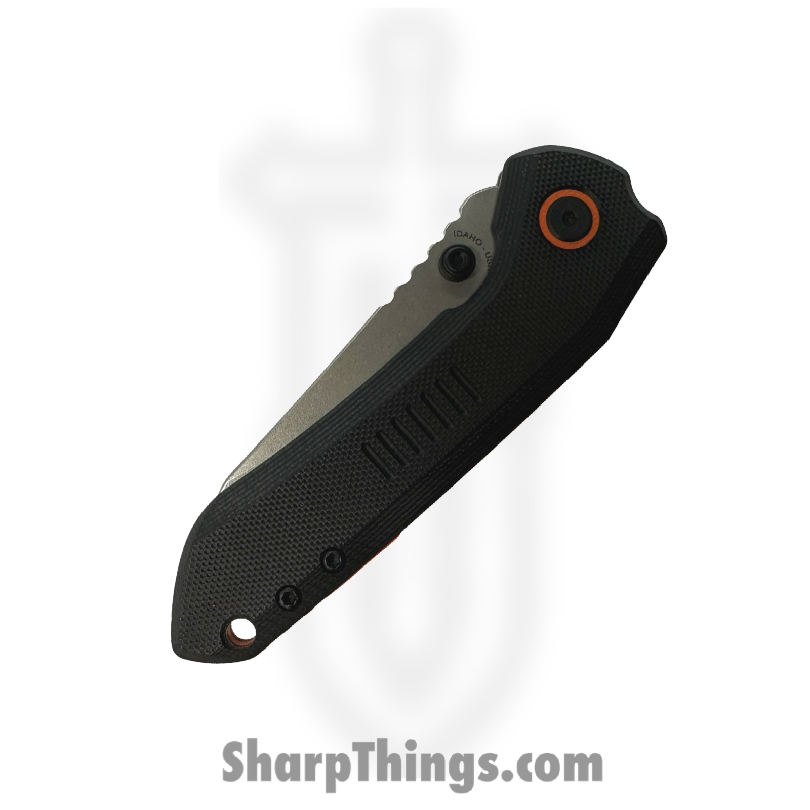 Millit Knives - OVSWG10BKOR - Overland Zirblast - Folding Knife - CPM S35VN Stonewash Sheepsfoot - G10 - Black Orange - Image 3