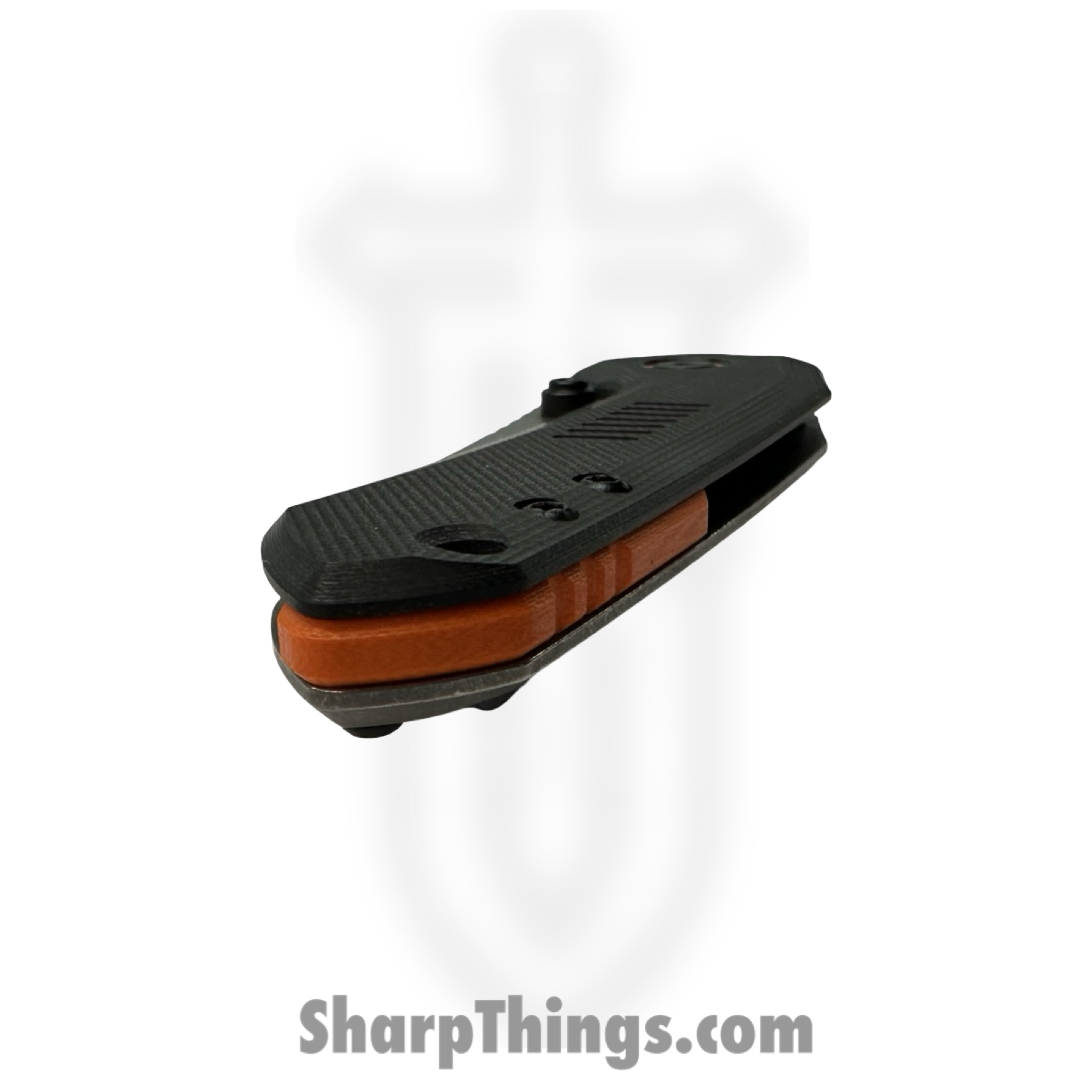 Millit Knives - OVSWG10BKOR - Overland Zirblast - Folding Knife - CPM S35VN Stonewash Sheepsfoot - G10 - Black Orange - Image 5