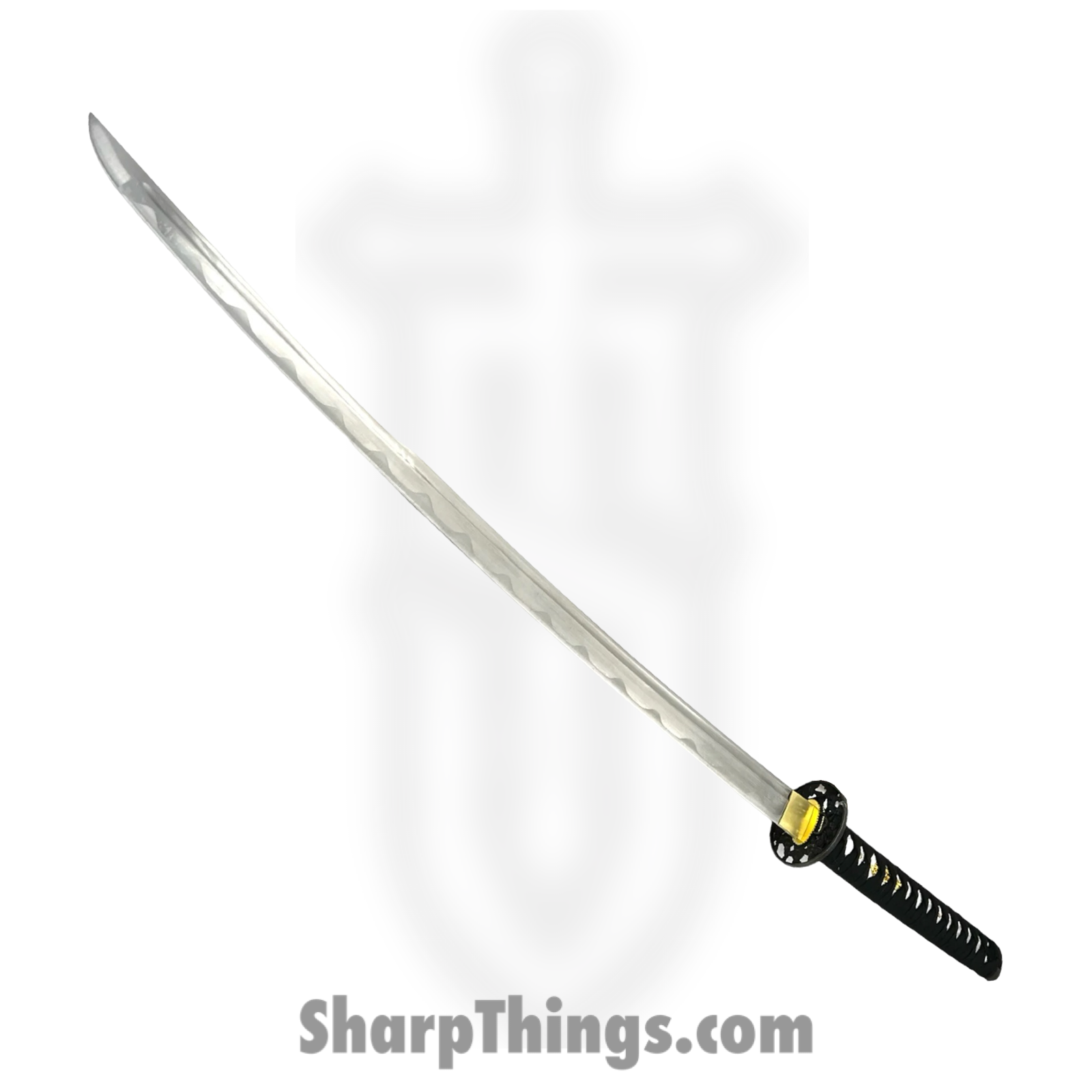 PTC - PS-H013 - Battle Ready Katana - Fixed Blade Knife - Carbon Steel Polished Sword - Wrapped - Black Gold