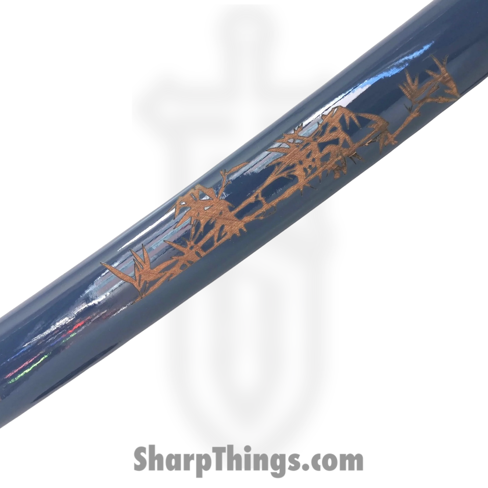 PTC - PS-H17-D - Battle Ready Katana with Stand - Fixed Blade Knife - Carbon Steel Polished Sword - Wrapped - Blue Green - Image 3