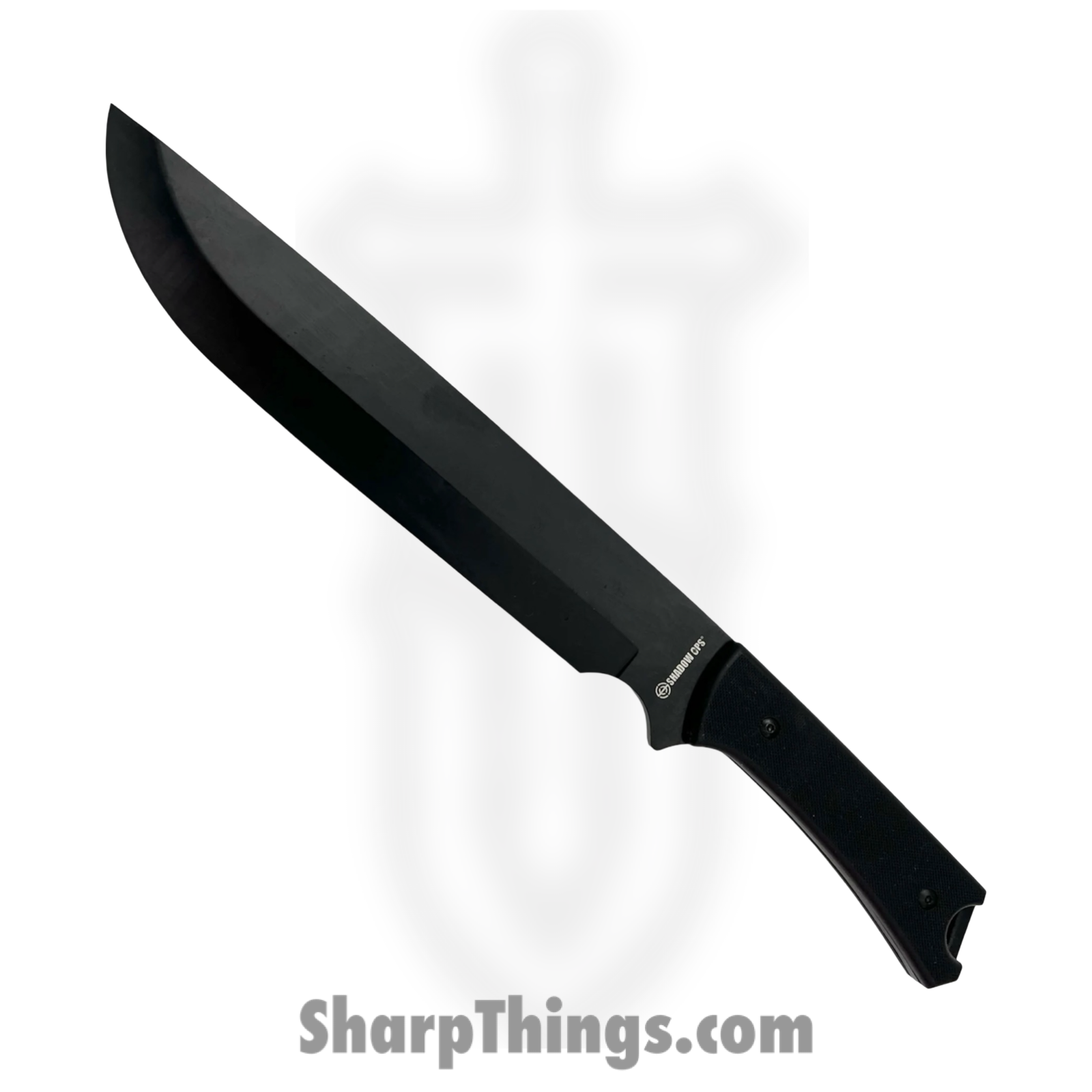 PTC - SO-237-BK-LUX - Heavy Duty Machete - Fixed Blade Knife - 1065 Surgical Steel Coated Drop Point - Black