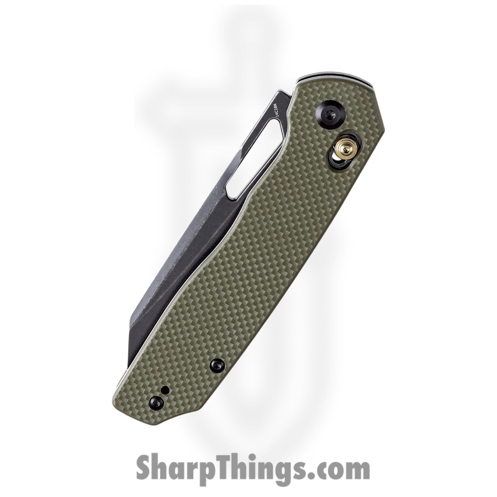 Tenable Knives - T1006V3 - Shard - Folding Knife - 14C28N Blackwash Reverse Tanto - G10 - OD Green - Image 3