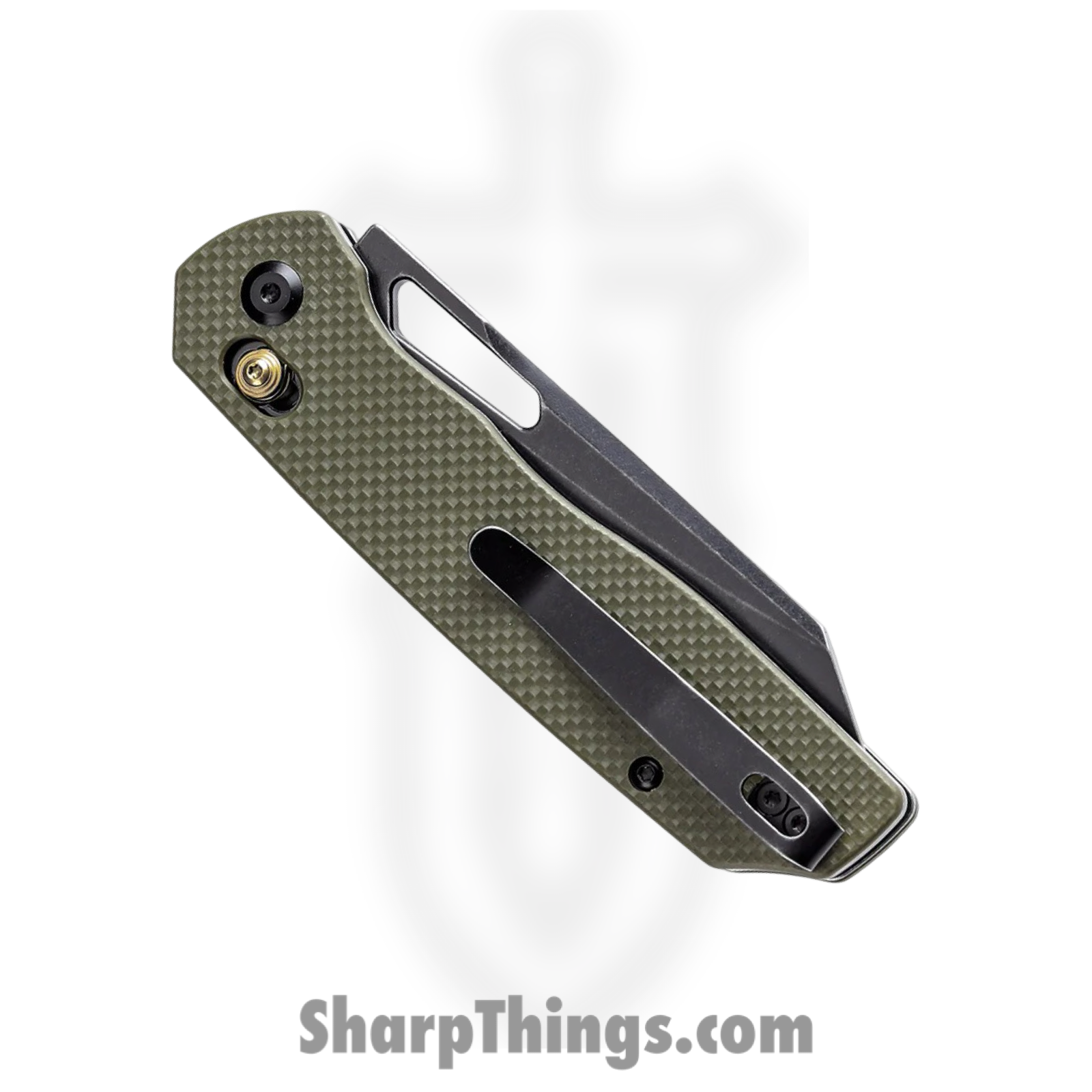 Tenable Knives - T1006V3 - Shard - Folding Knife - 14C28N Blackwash Reverse Tanto - G10 - OD Green - Image 4