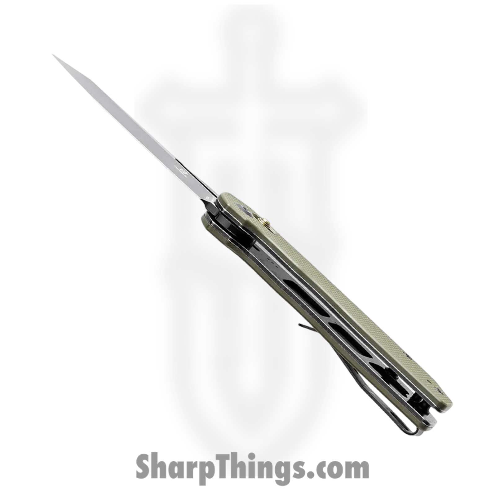 Tenable Knives - T1006V3 - Shard - Folding Knife - 14C28N Blackwash Reverse Tanto - G10 - OD Green - Image 5