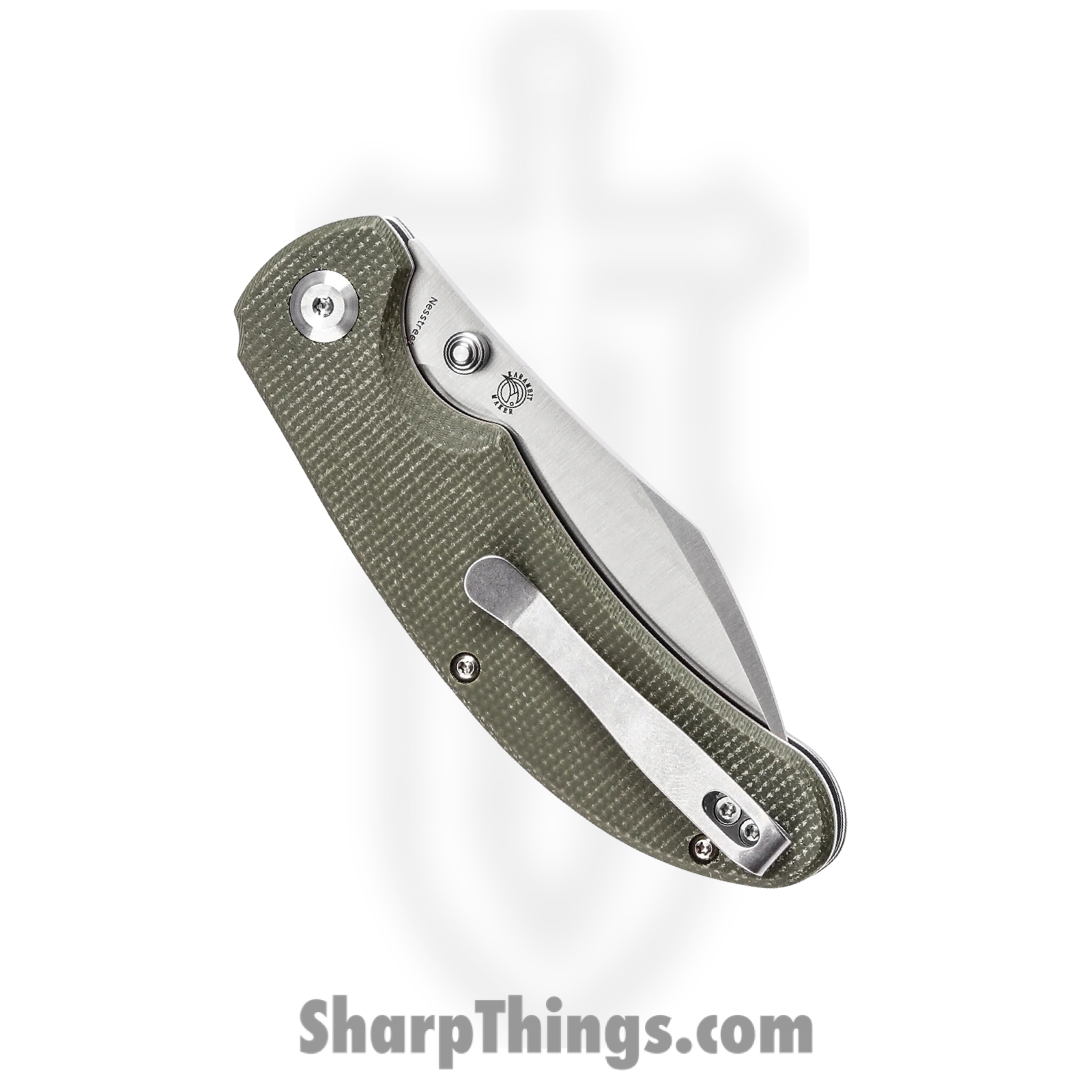 Tenable Knives - T1039F4 - Nesstreet - Folding Knife - 14C28N Satin Drop Point - Micarta - Green - Image 4