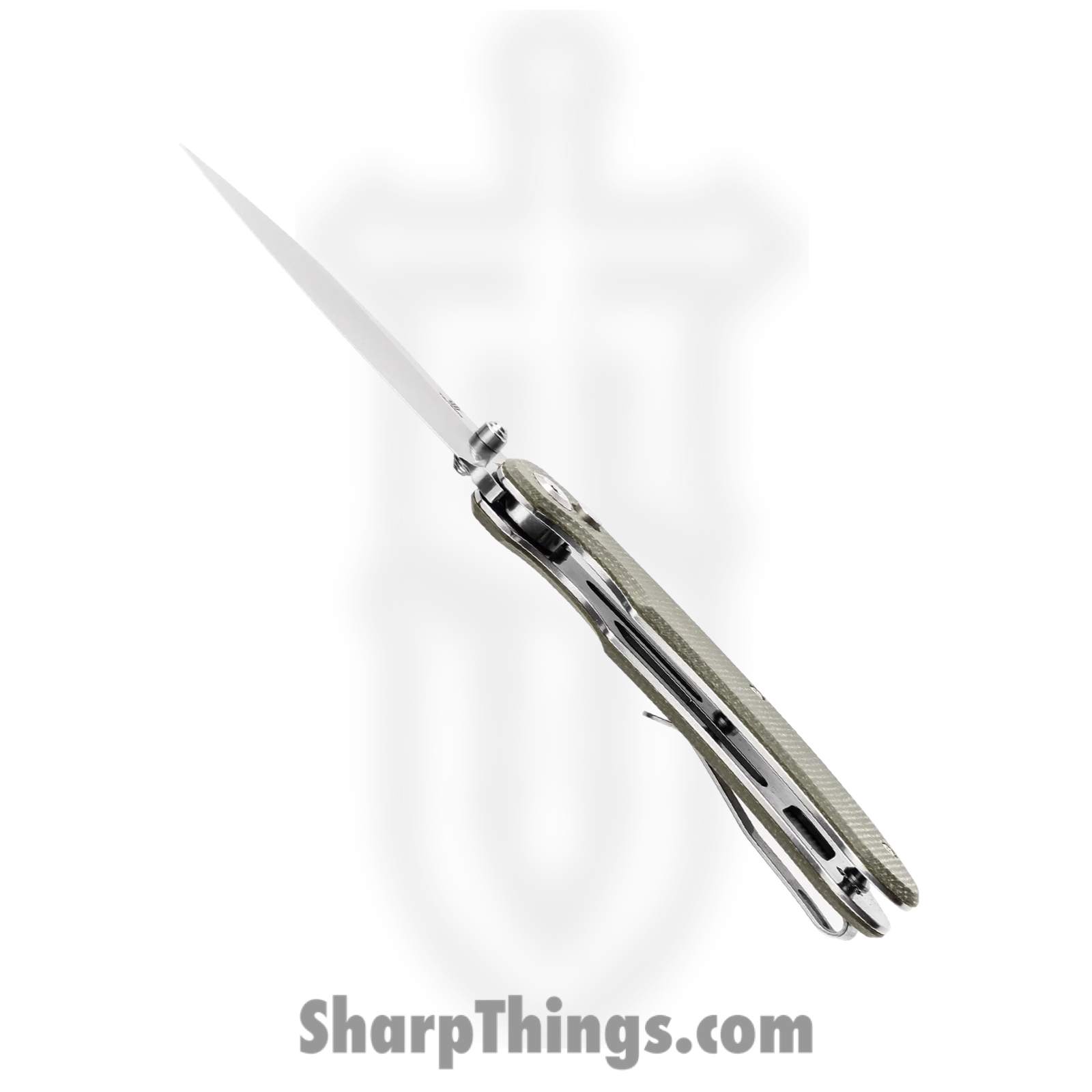 Tenable Knives - T1039F4 - Nesstreet - Folding Knife - 14C28N Satin Drop Point - Micarta - Green - Image 5