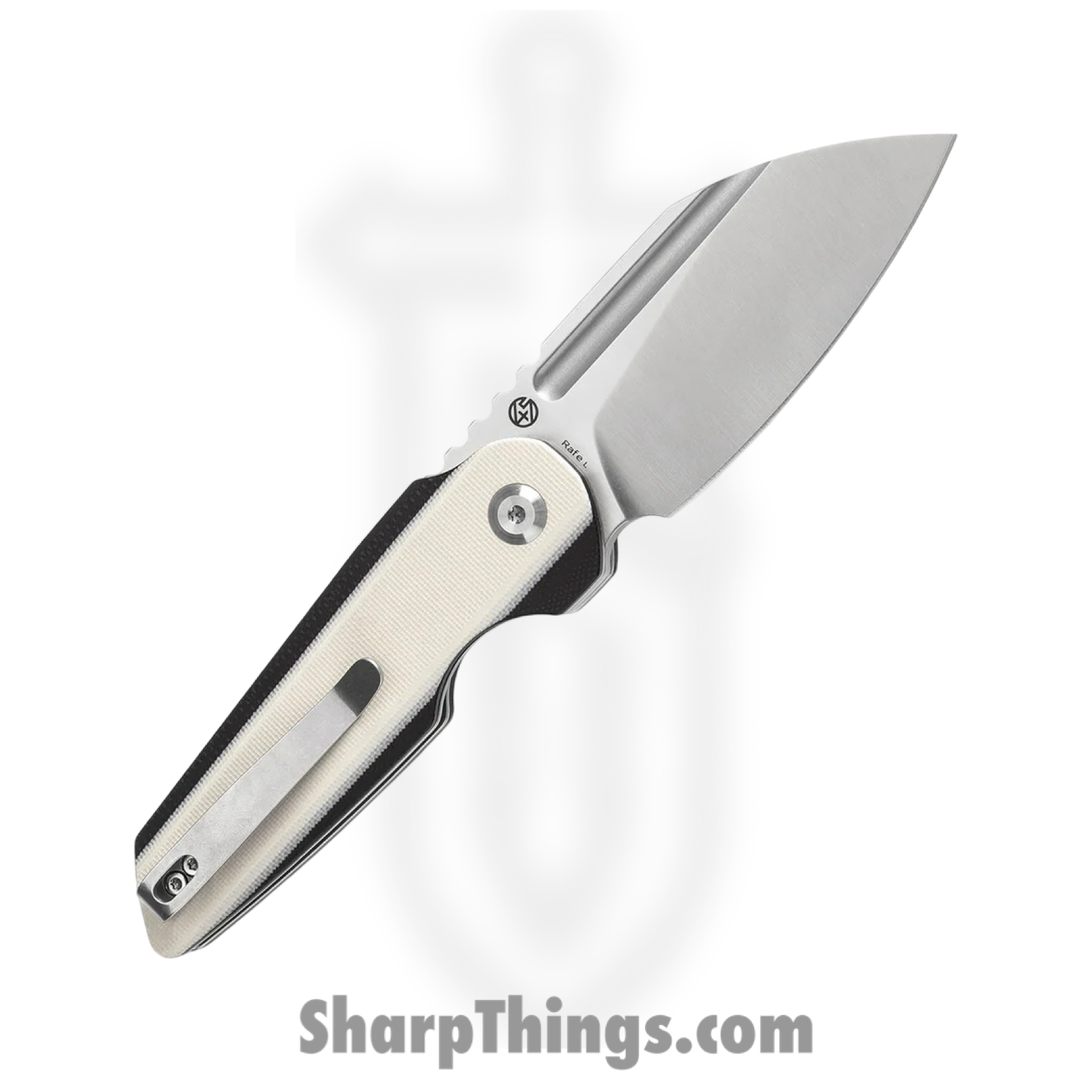 Tenable Knives - T1048A4 - Rafe L - Folding Knife - 14C28N Satin Sheepfoot - G10 - Black White - Image 2