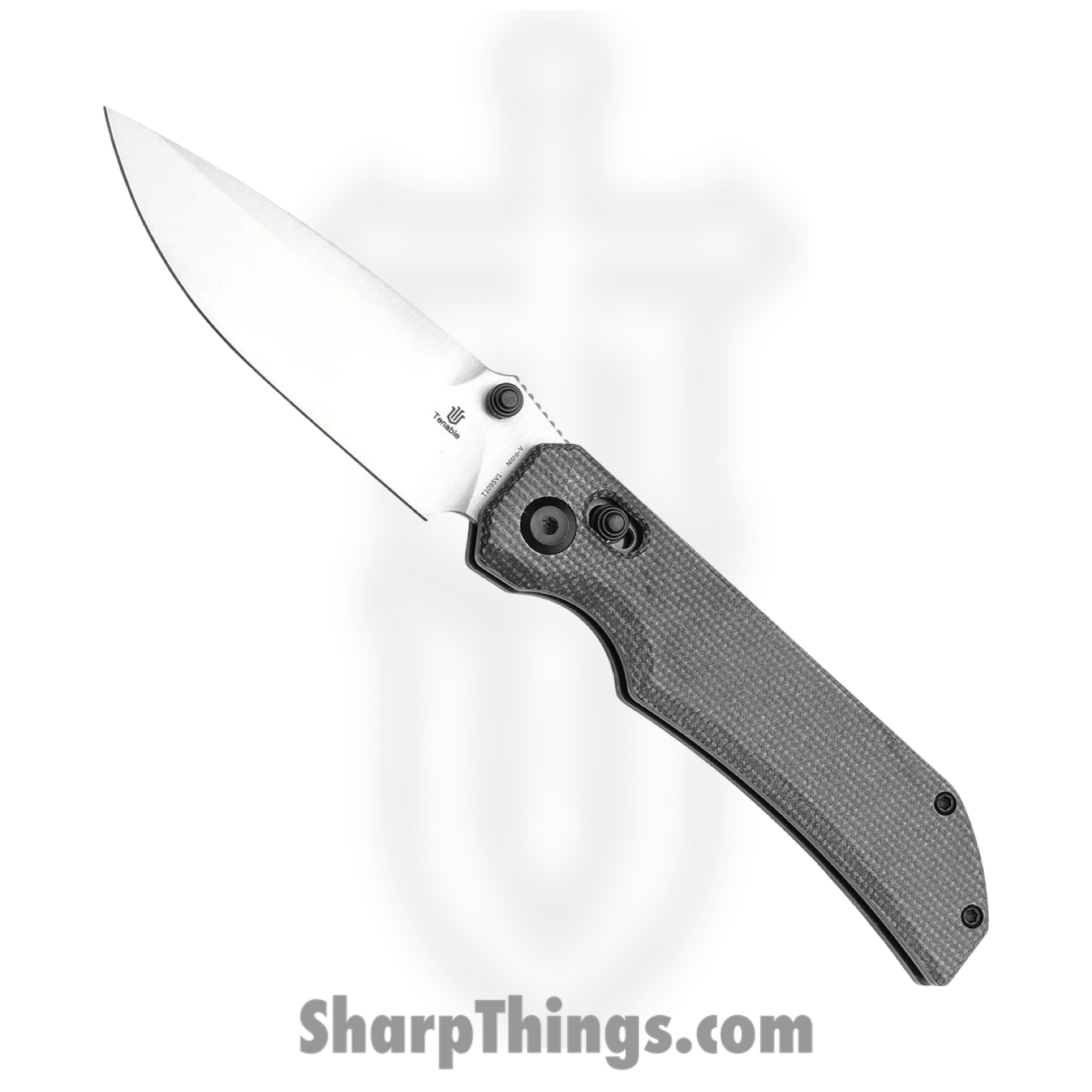 Tenable Knives - T1095V1 - Eaglestrike - Folding Knife - Nitro-V Satin Spear Point - Micarta - Black