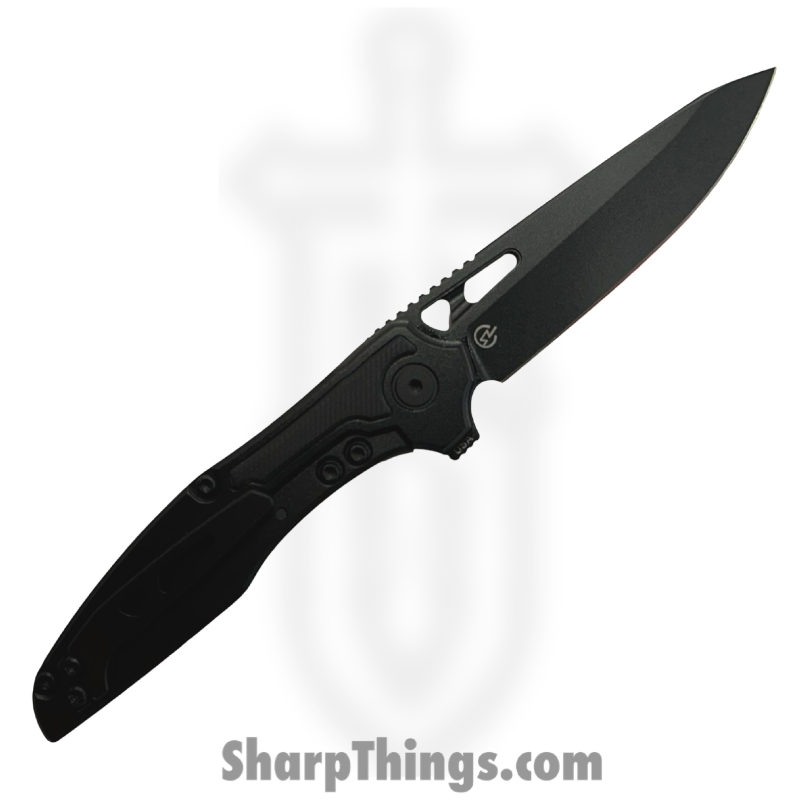 Millit Knives - TORINBKG10BK - Torrent Inlay Zirblast - Folding Knife - S90V Coated Drop Point - G10 - Black - Image 2