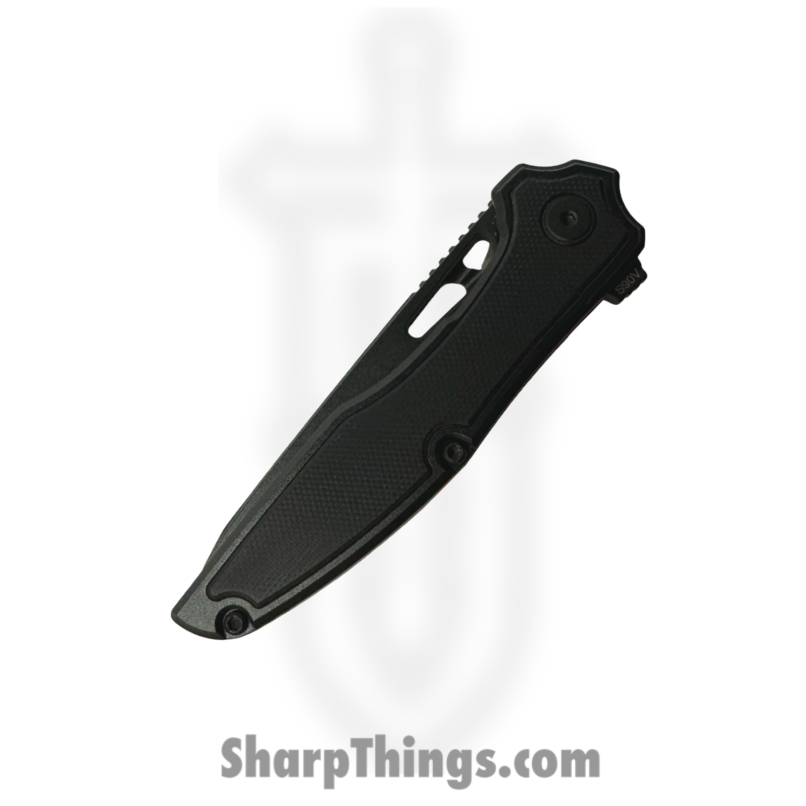Millit Knives - TORINBKG10BK - Torrent Inlay Zirblast - Folding Knife - S90V Coated Drop Point - G10 - Black - Image 3