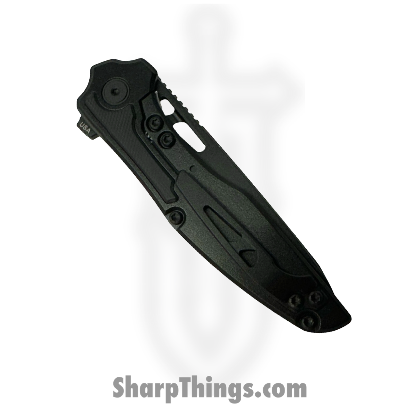 Millit Knives - TORINBKG10BK - Torrent Inlay Zirblast - Folding Knife - S90V Coated Drop Point - G10 - Black - Image 4