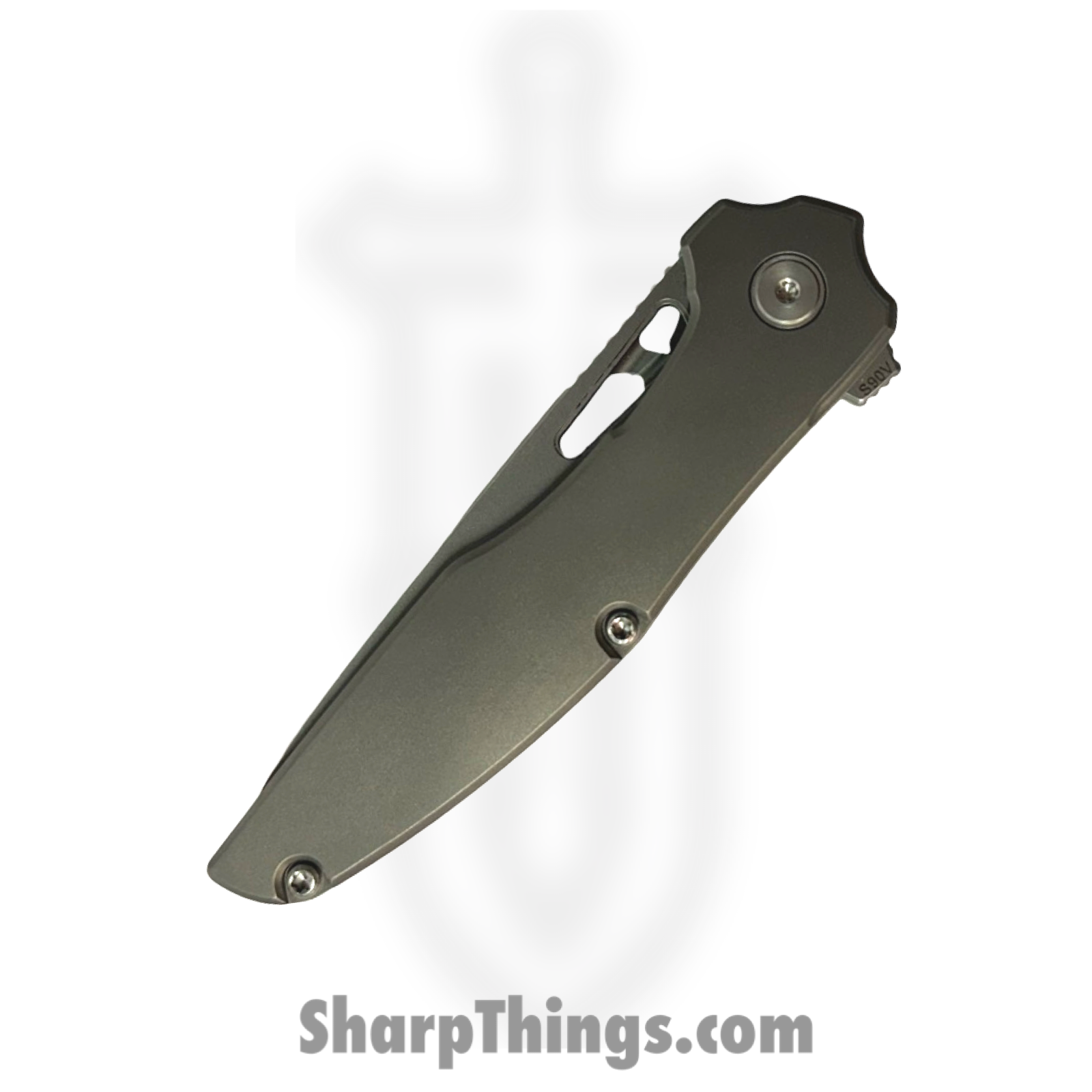 Millit Knives - TORLTSWTISLBL - Torrent Light Zirblast - Folding Knife - S90V Stonewash Drop Point - Titanium - Silver Blue - Image 3