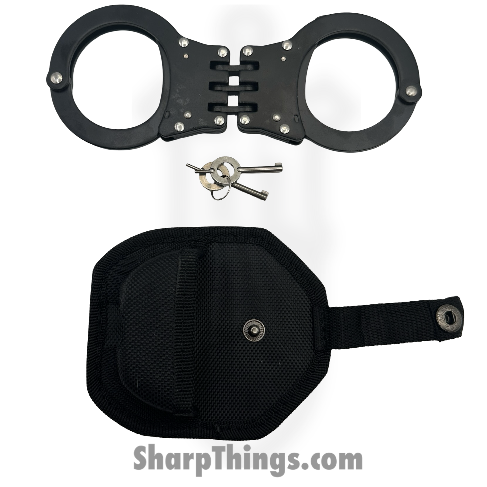 PTC - TU-4607-BK - Hinged Handcuffs - Steel - Black - Image 6