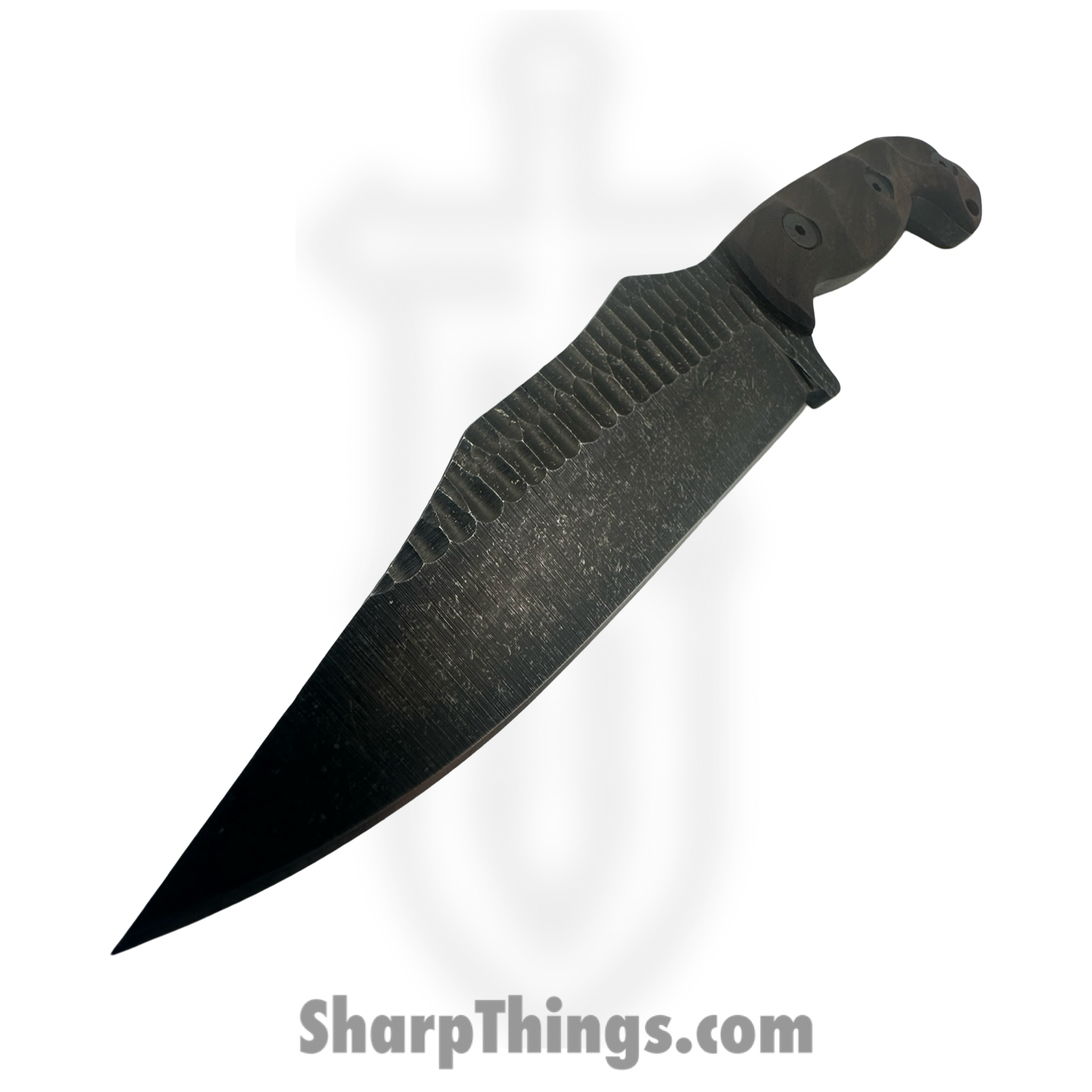 Stroup Knives - TU1-W - Tactical Use - Fixed Blade Knife - 1095 HC Acid Wash Clip Point - Honduran Rosewood - Brown - Image 3