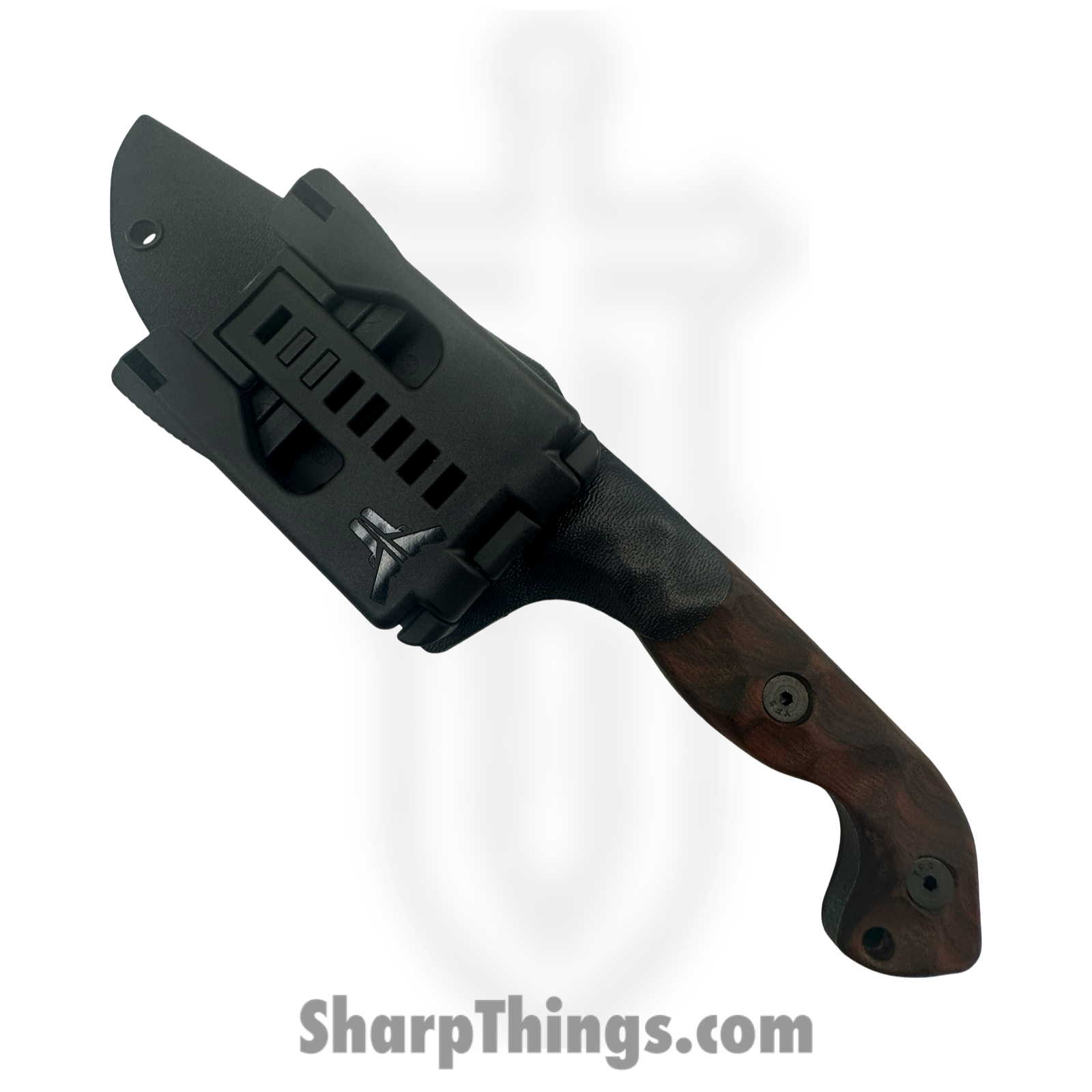 Stroup Knives - TU1-W - Tactical Use - Fixed Blade Knife - 1095 HC Acid Wash Clip Point - Honduran Rosewood - Brown - Image 6