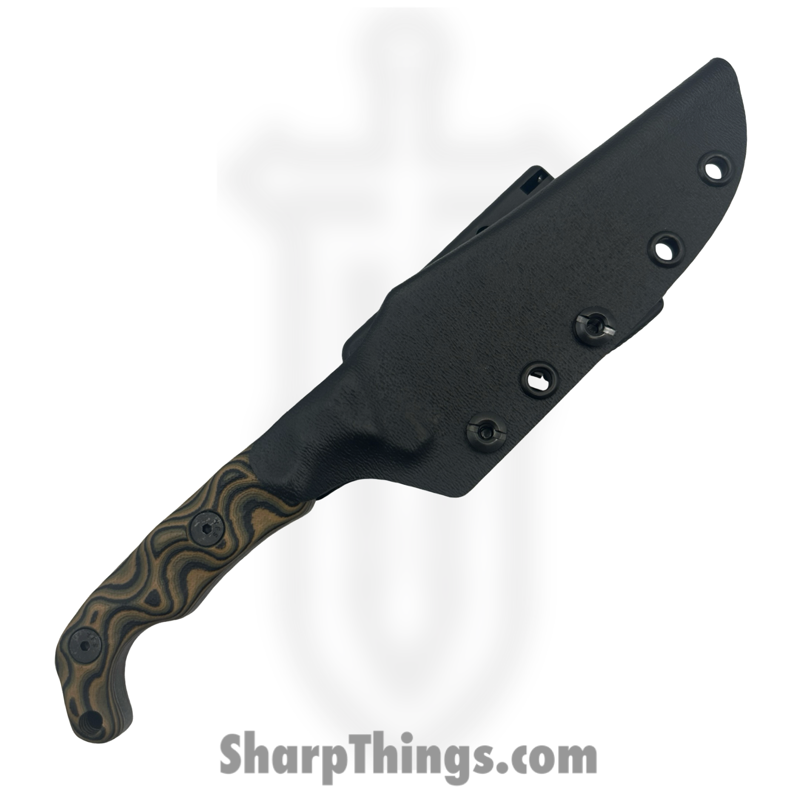 Stroup Knives - TU2-CAMOL-G10 - Tactical Use - Fixed Blade Knife - 1095 HC Acid Wash Clip Point - G10 - Camo - Image 5