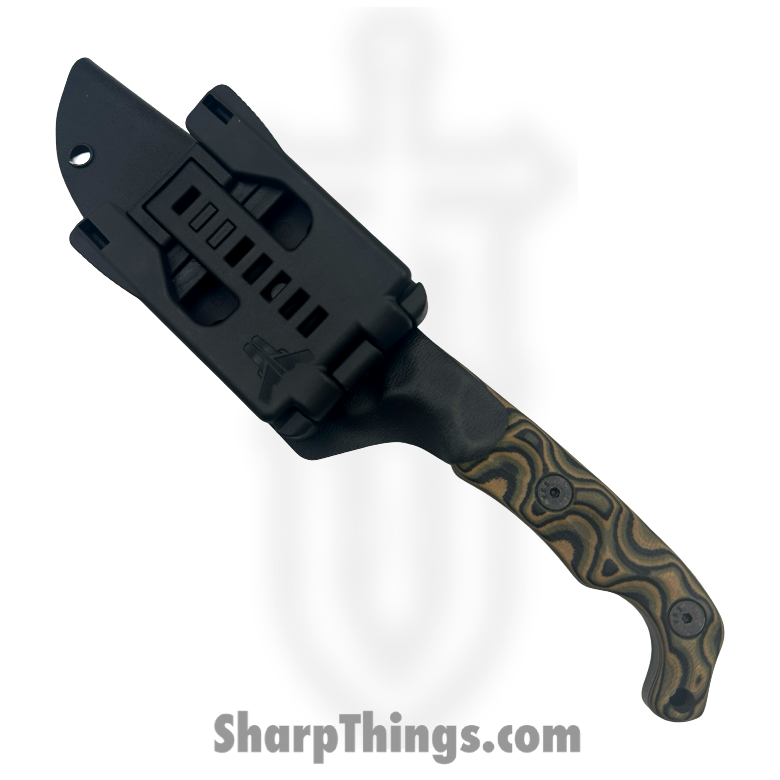Stroup Knives - TU2-CAMOL-G10 - Tactical Use - Fixed Blade Knife - 1095 HC Acid Wash Clip Point - G10 - Camo - Image 6