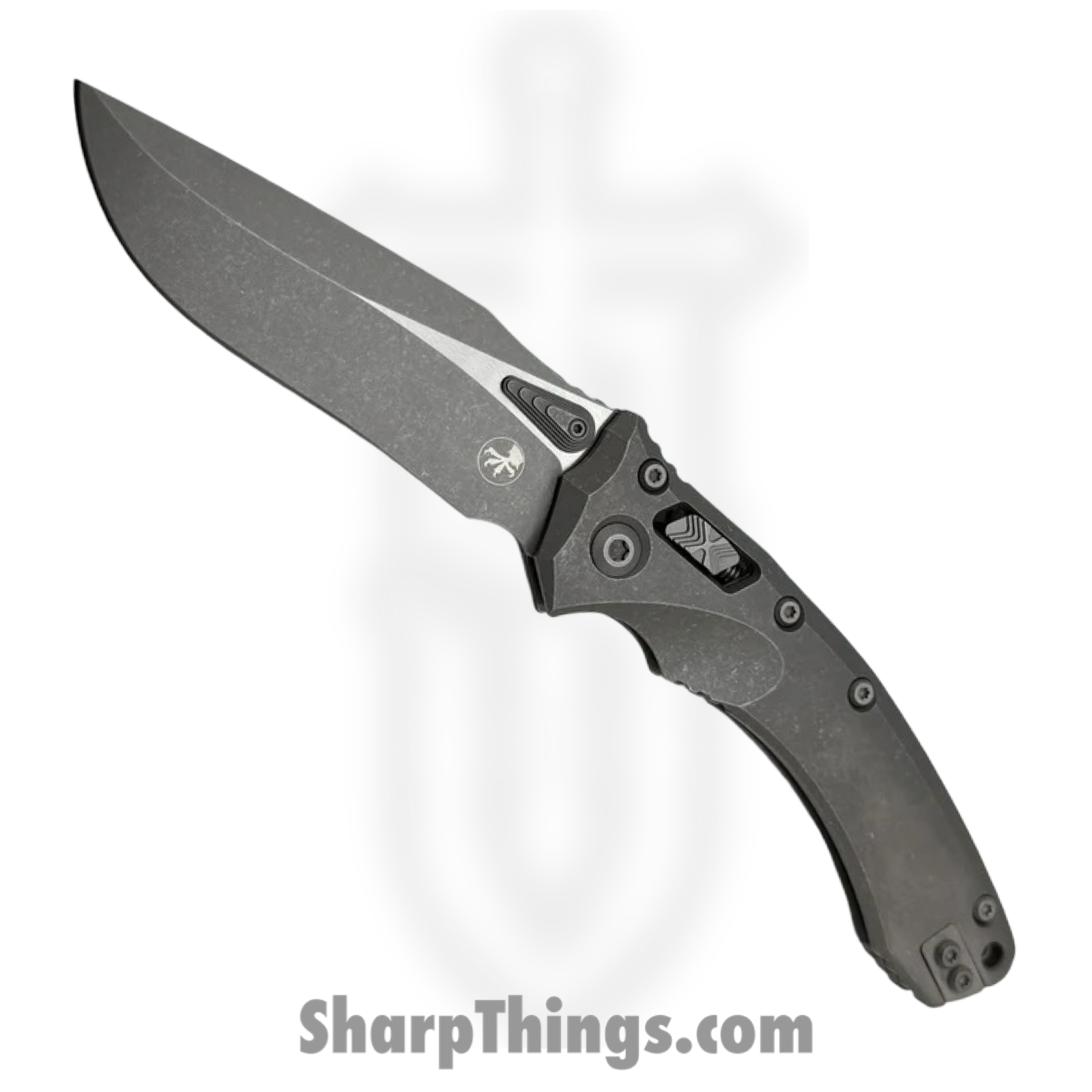 Microtech - 137RL-10APMS1 - Amphibian Marfione Select - Folding Knife - M390MK Apocalyptic Clip Point - Titanium - Gray