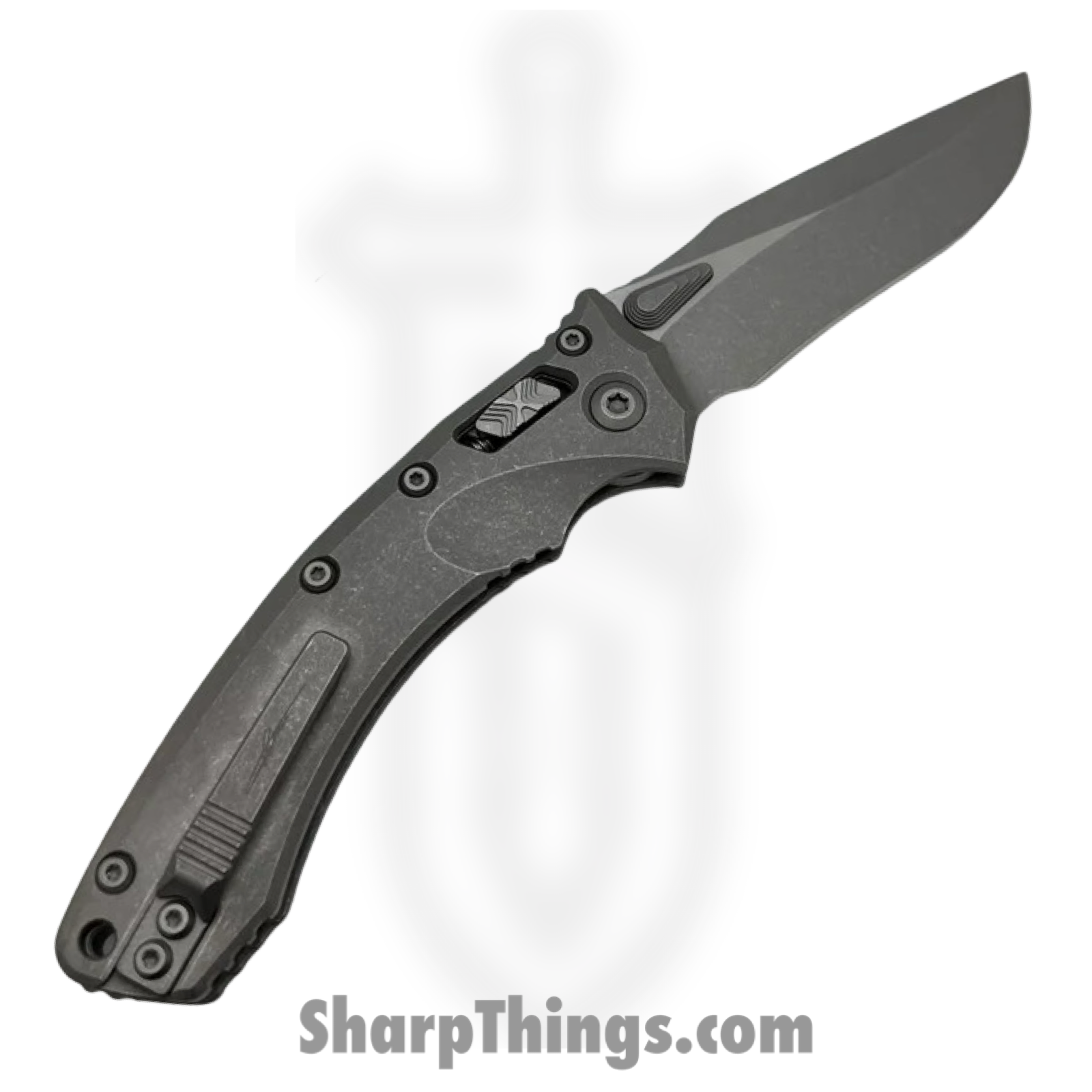 Microtech - 137RL-10APMS1 - Amphibian Marfione Select - Folding Knife - M390MK Apocalyptic Clip Point - Titanium - Gray - Image 2