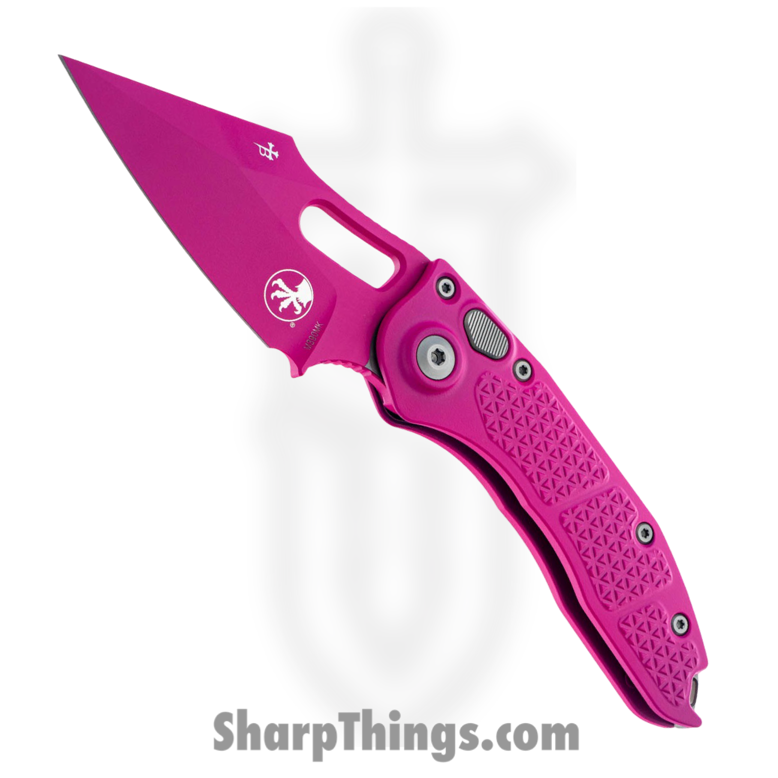 Microtech - 169-1PK-X14 - Stitch - Automatic Knife - M390 Coated Spear Point - 6061-T6 Aluminum - Pink
