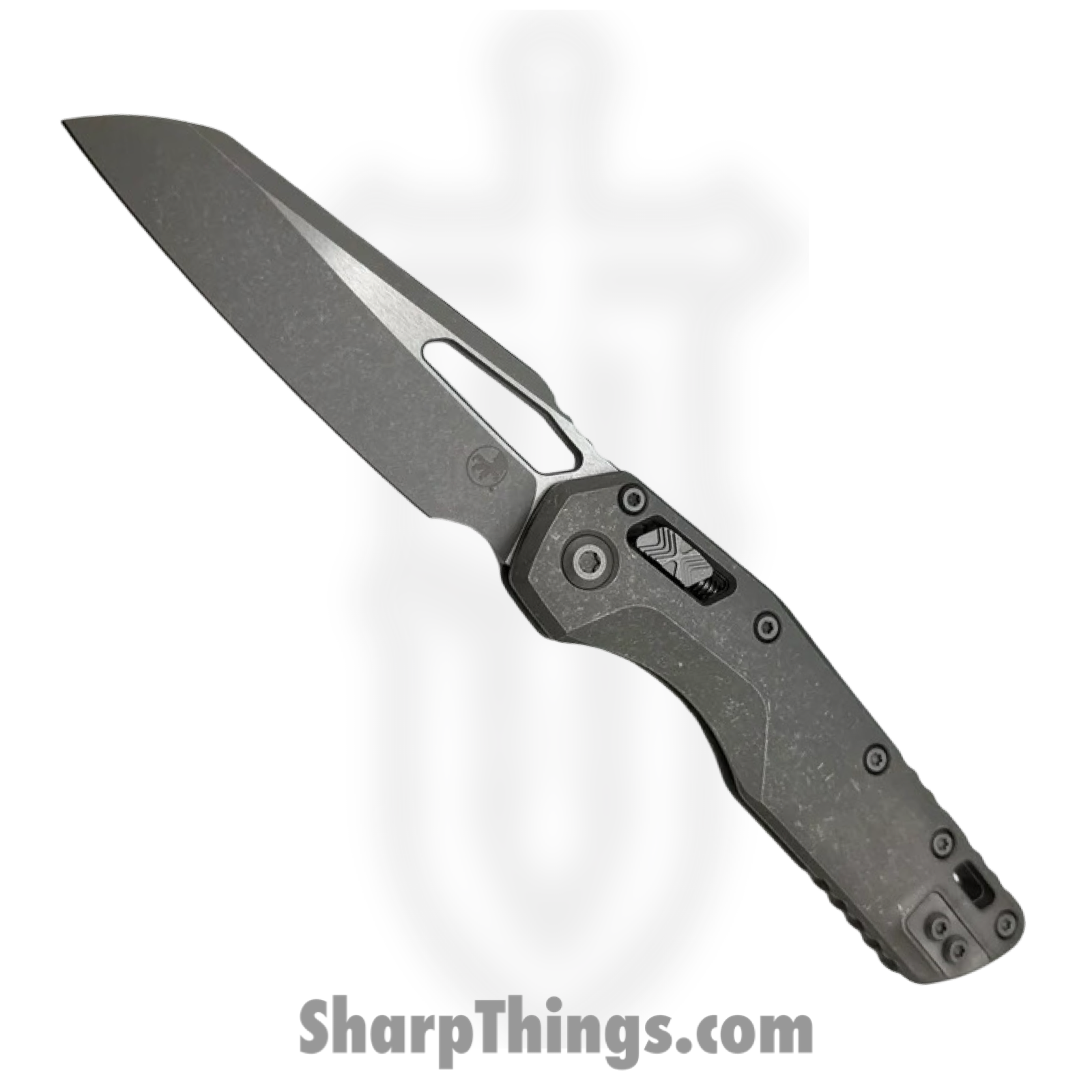 Microtech - 210-10APMS1 - MSI Marfione Select - Folding Knife - M390MK Apocalyptic Modified Sheepsfoot - Titanium - Gray