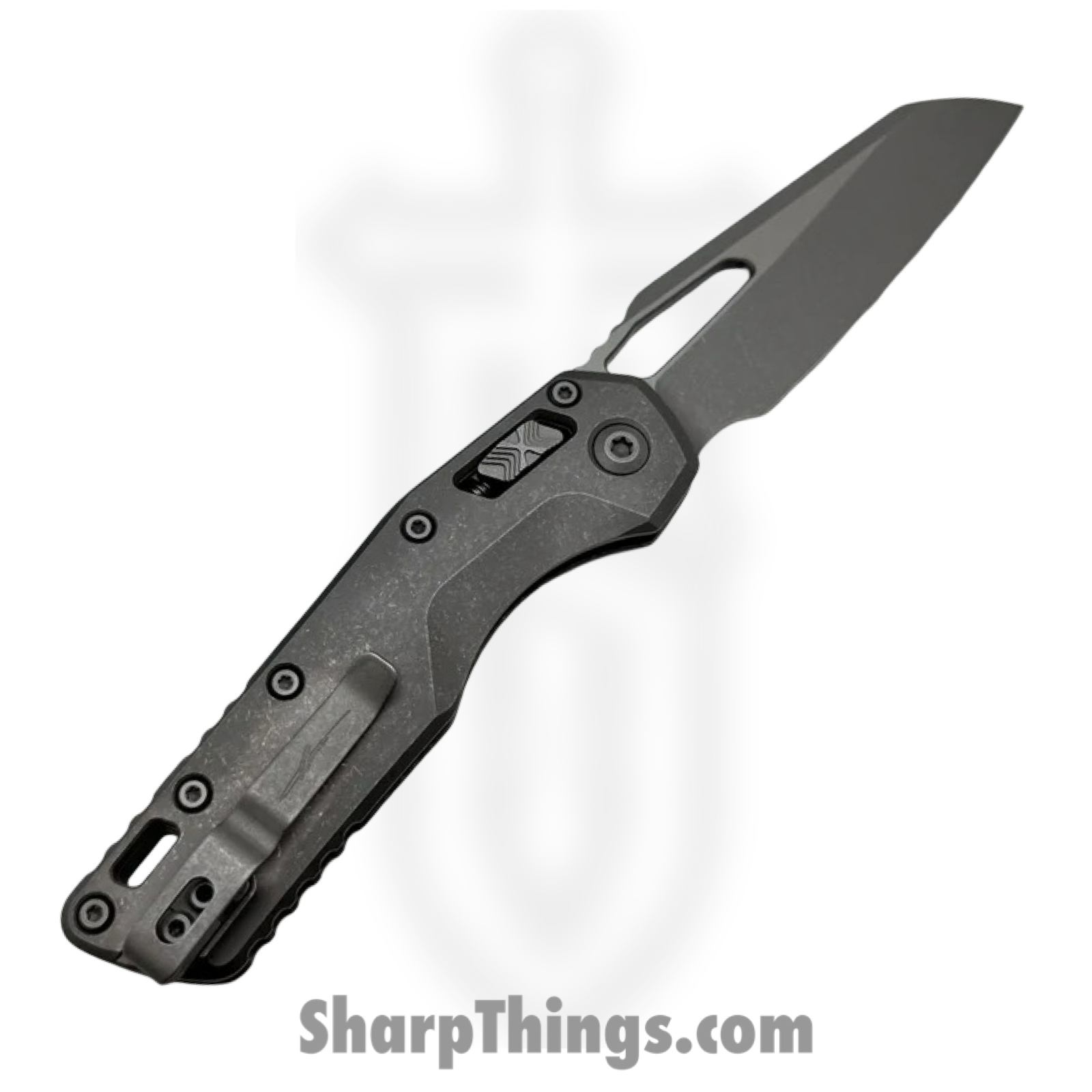 Microtech - 210-10APMS1 - MSI Marfione Select - Folding Knife - M390MK Apocalyptic Modified Sheepsfoot - Titanium - Gray - Image 2