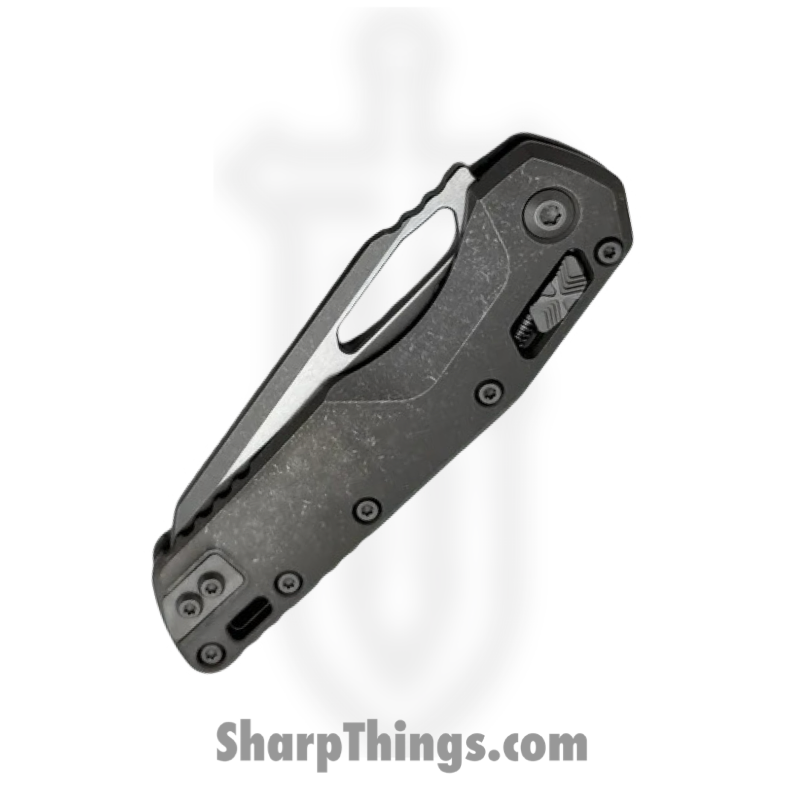Microtech - 210-10APMS1 - MSI Marfione Select - Folding Knife - M390MK Apocalyptic Modified Sheepsfoot - Titanium - Gray - Image 3