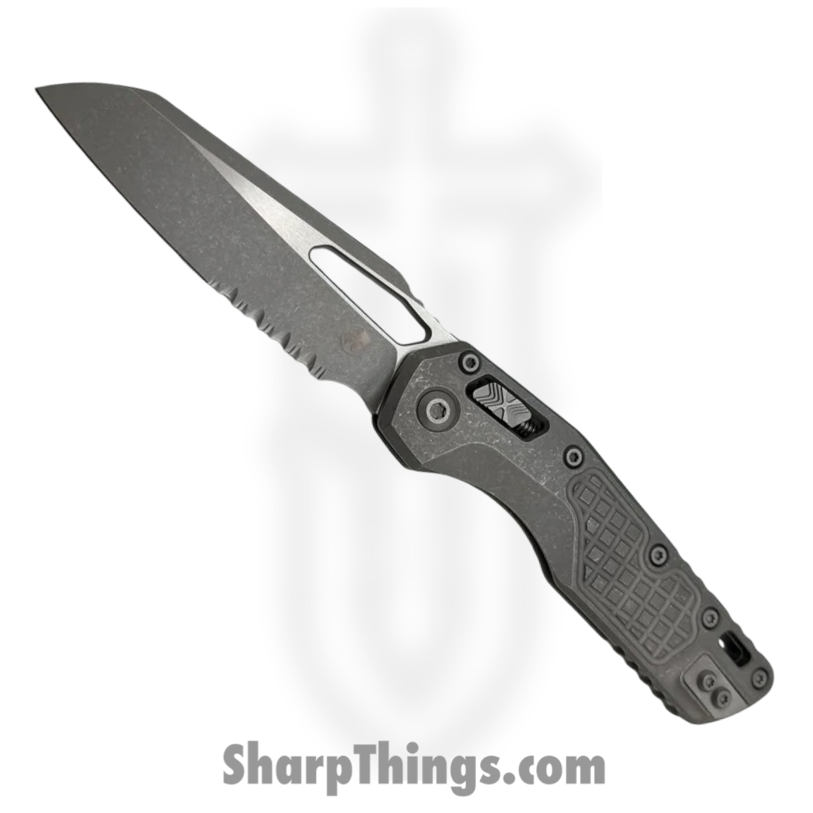 Microtech - 210-11APFRMS1 - MSI Marfione Select - Folding Knife - M390MK Apocalyptic Wharncliffe P/S - Frag Titanium - Gray