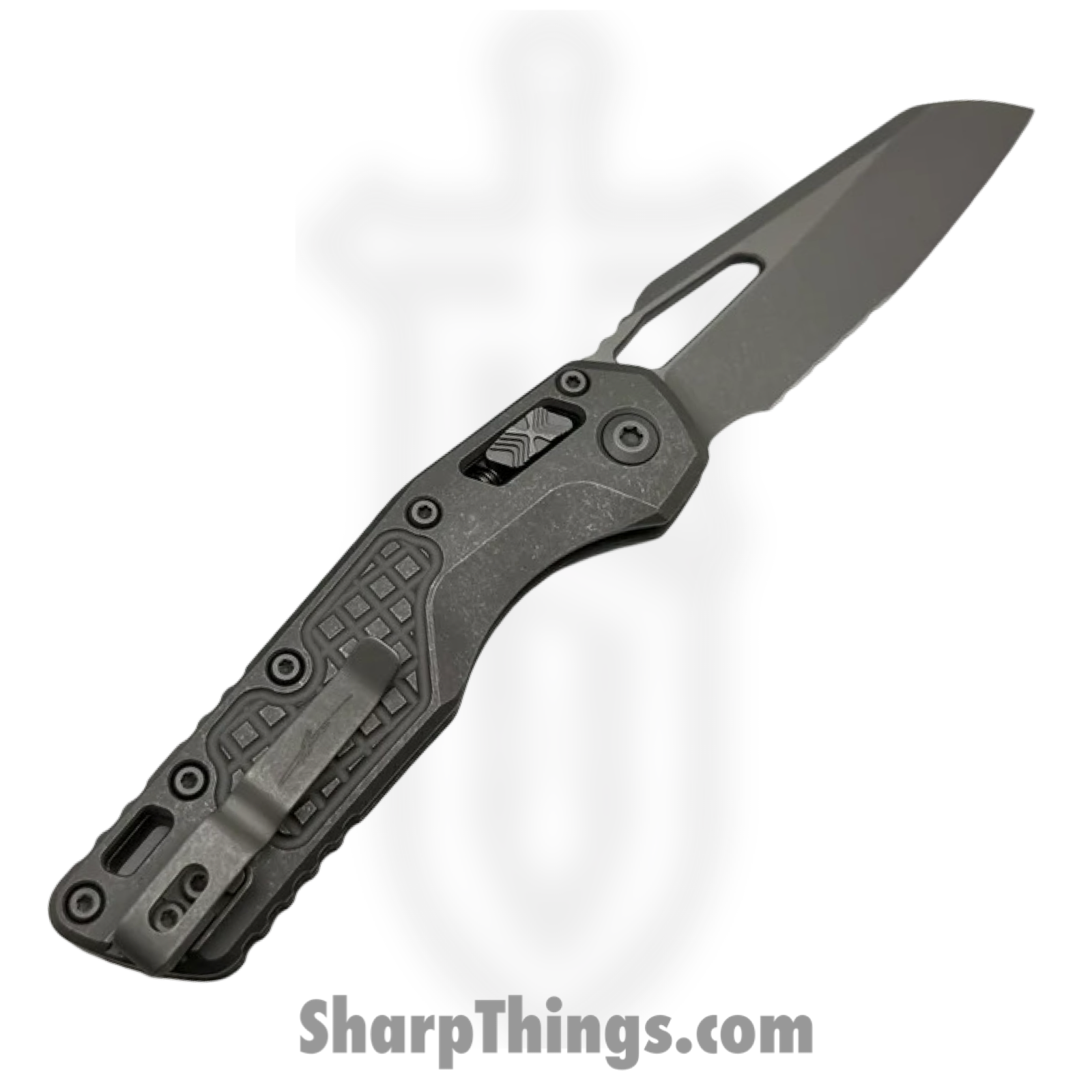 Microtech - 210-11APFRMS1 - MSI Marfione Select - Folding Knife - M390MK Apocalyptic Wharncliffe P/S - Frag Titanium - Gray - Image 2