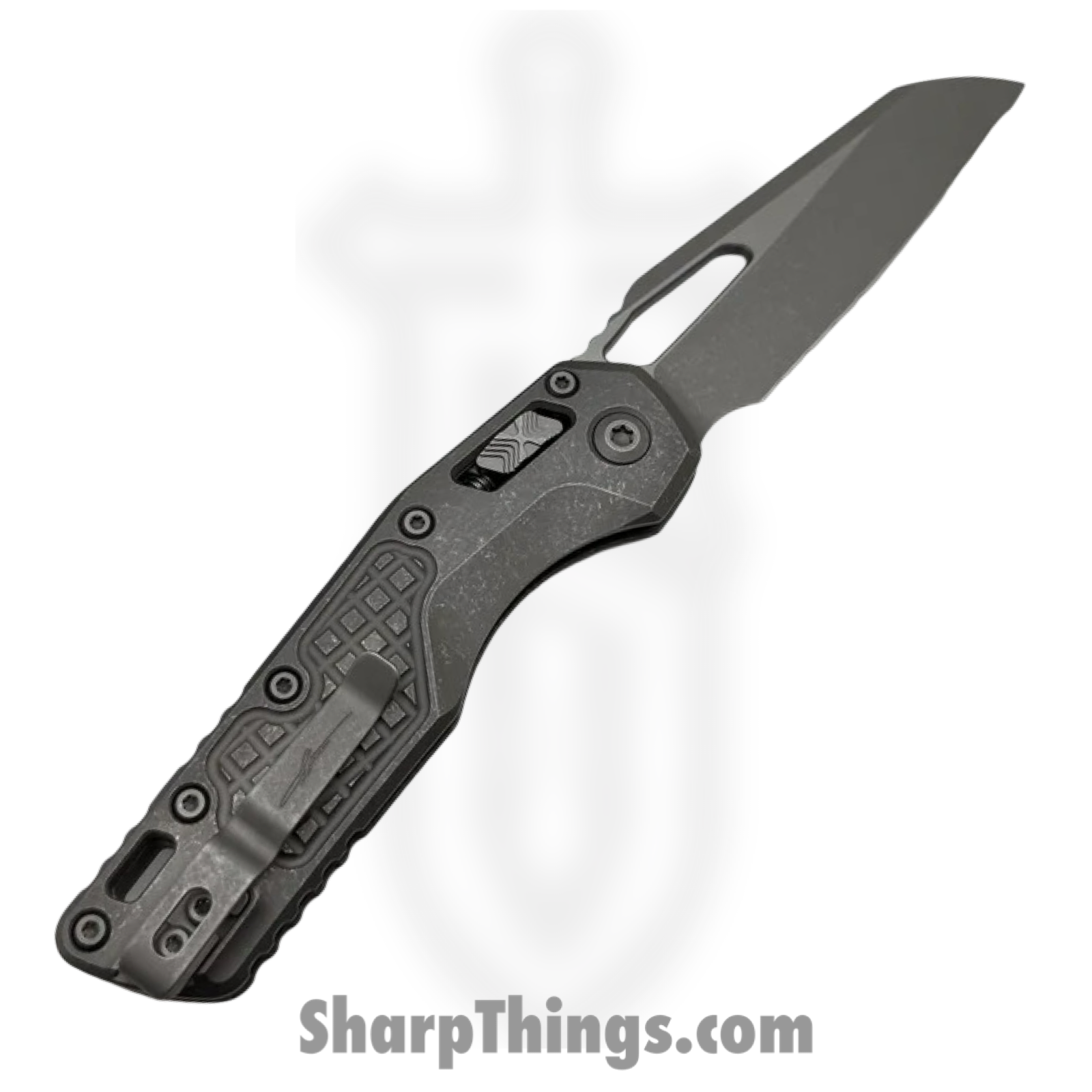 Microtech - 210-12APFRMS1 - MSI Marfione Select - Folding Knife - M390MK Apocalyptic Wharncliffe F/S - Frag Titanium - Gray - Image 2