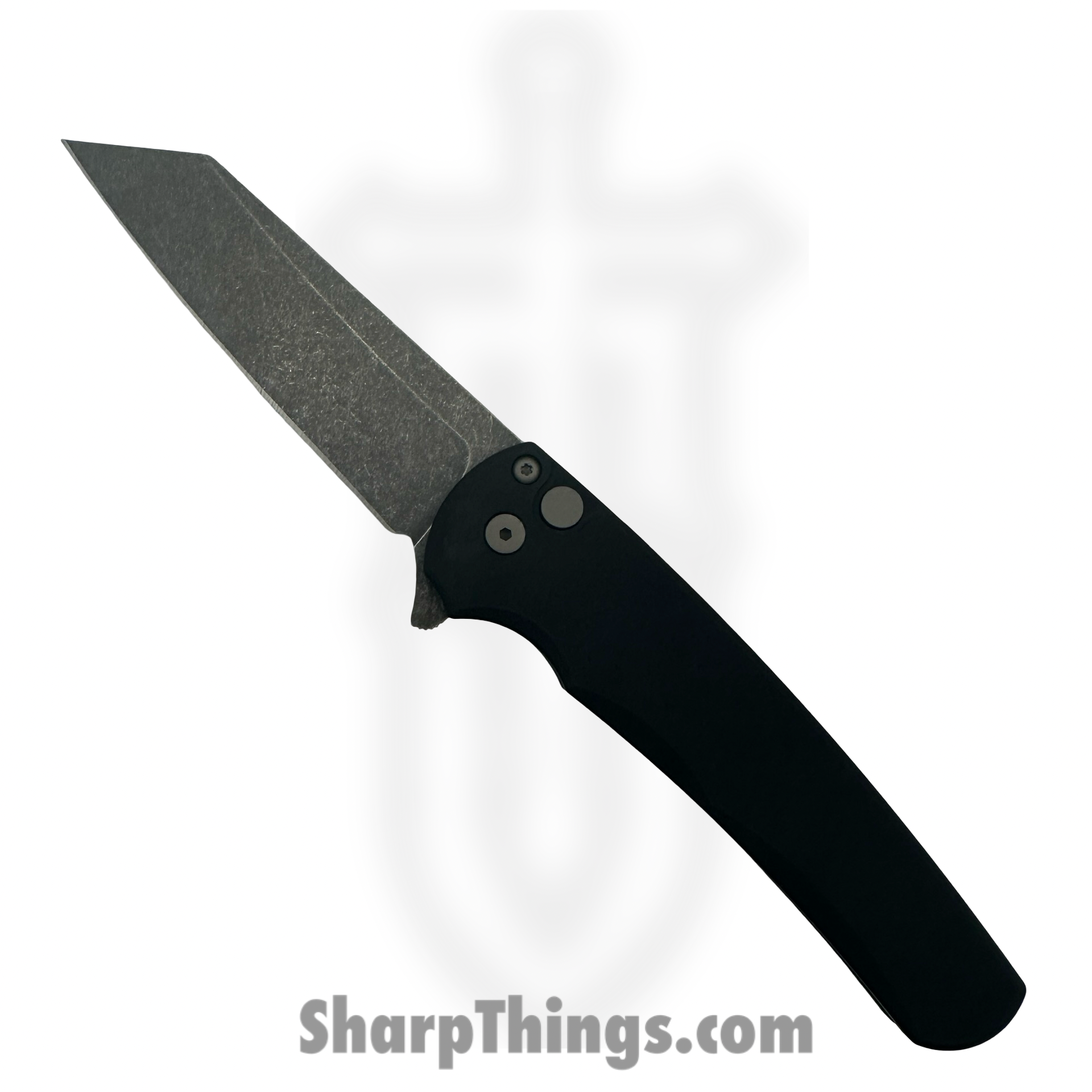 ProTech - 5401-AW - Malibu - Folding Knife - CPM MagnaCut Acid Wash Reverse Tanto - Aluminum - Black