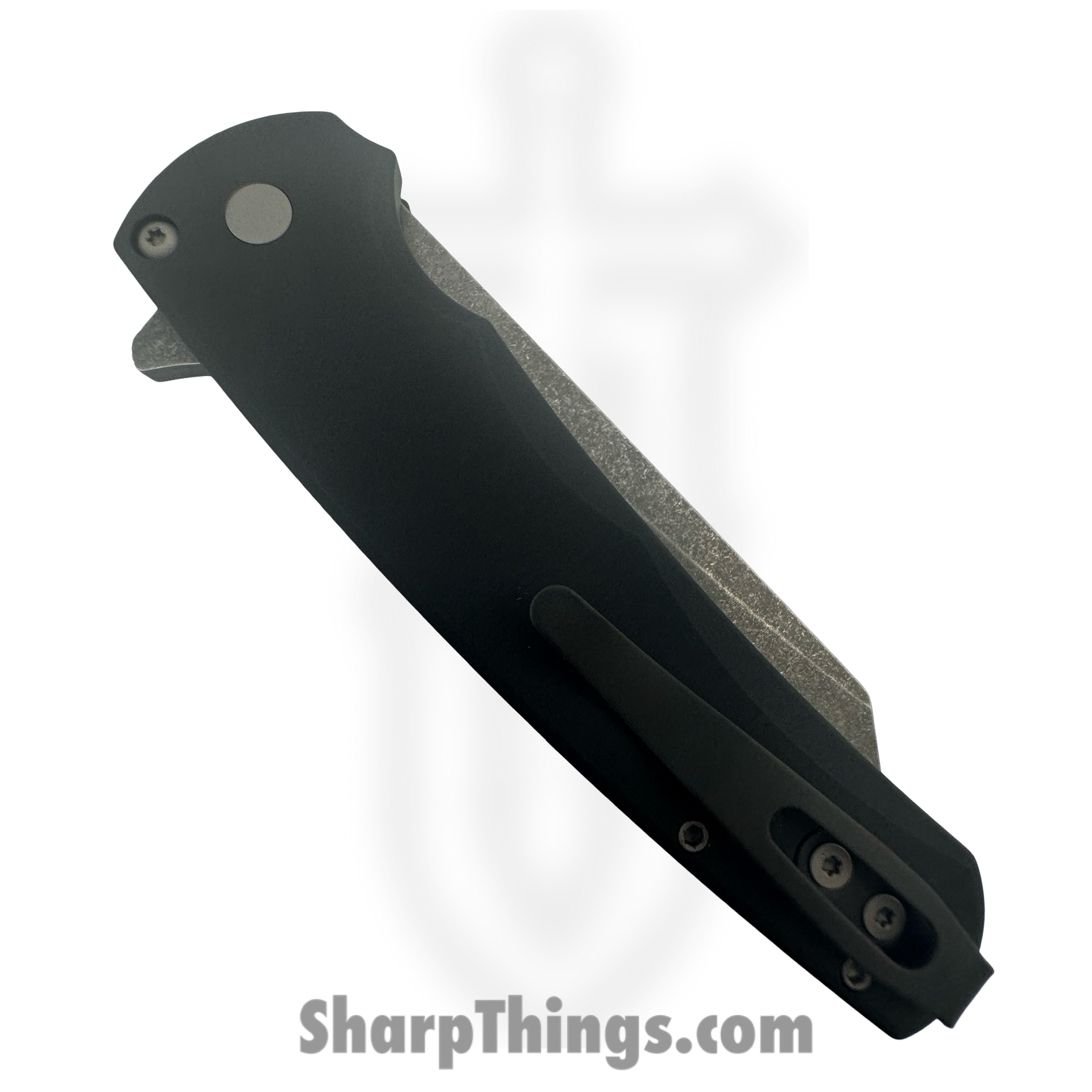 ProTech - 5401-AW - Malibu - Folding Knife - CPM MagnaCut Acid Wash Reverse Tanto - Aluminum - Black - Image 3