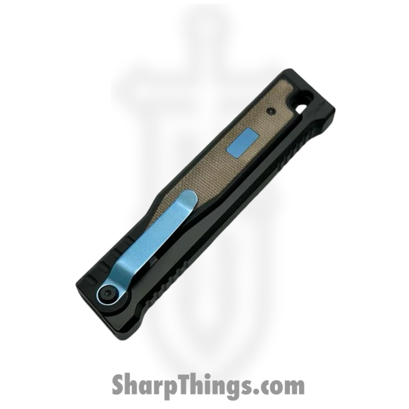 Reate Knives - EXO1233ELMI - EXO - Gravity Knife - ELMAX Coated Tanto - Titanium Micarta - Green - Image 4