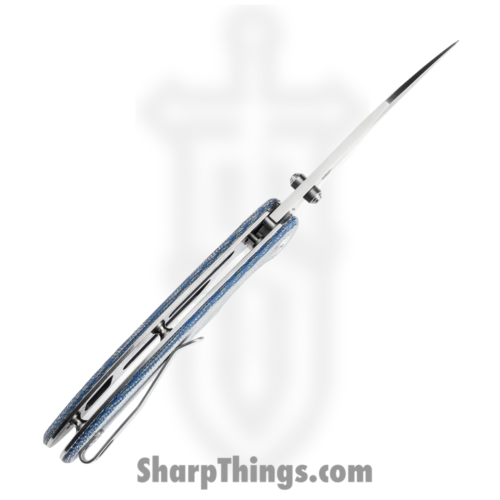 Tenable Knives - T1039F5 - Nesstreet - Folding Knife - 14C28N Satin Drop Point - Micarta - Ice Cream Blue - Image 5