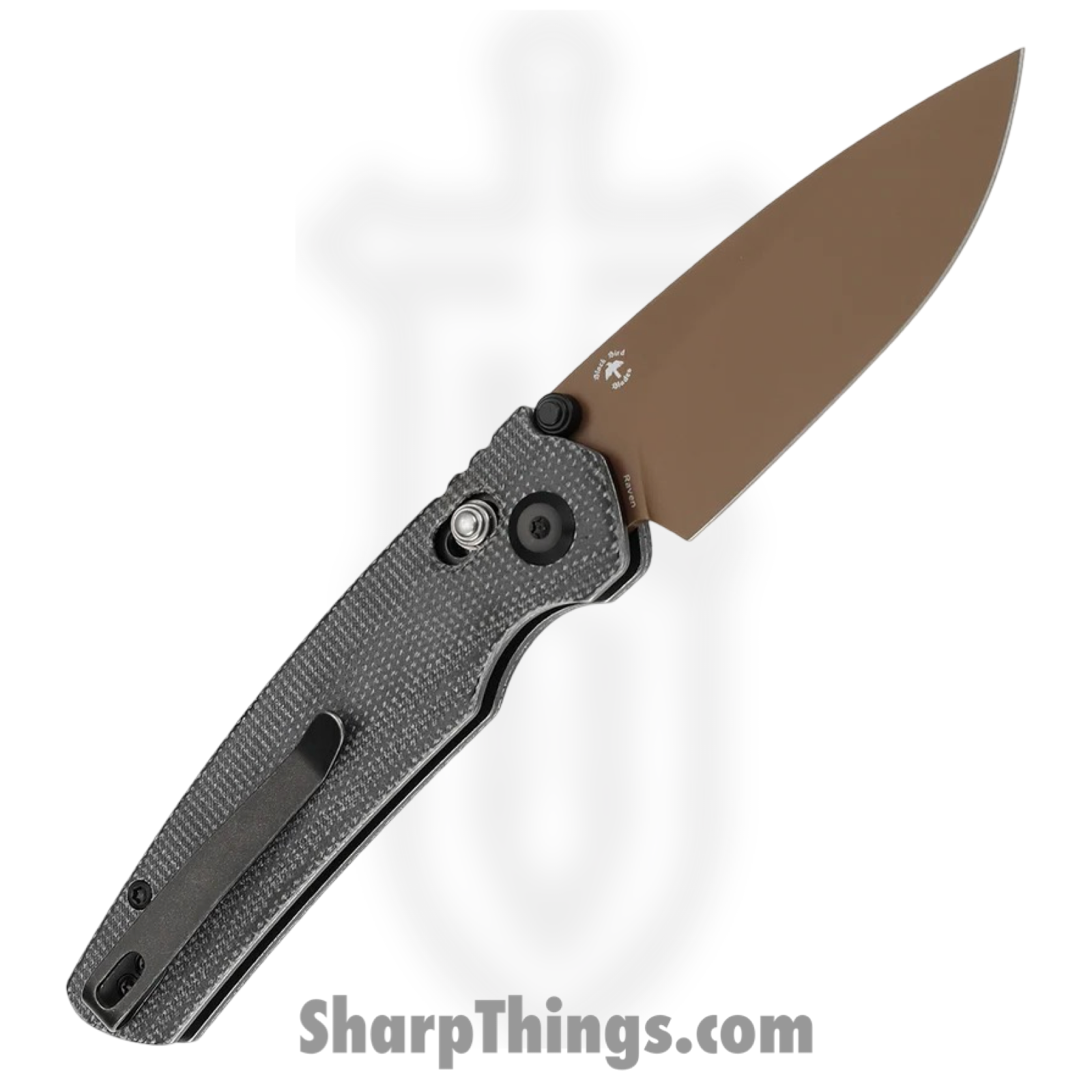 Tenable Knives - T2109V6 - Raven - Folding Knife - 14C28N Coated Drop Point - Micarta - Black - Image 2