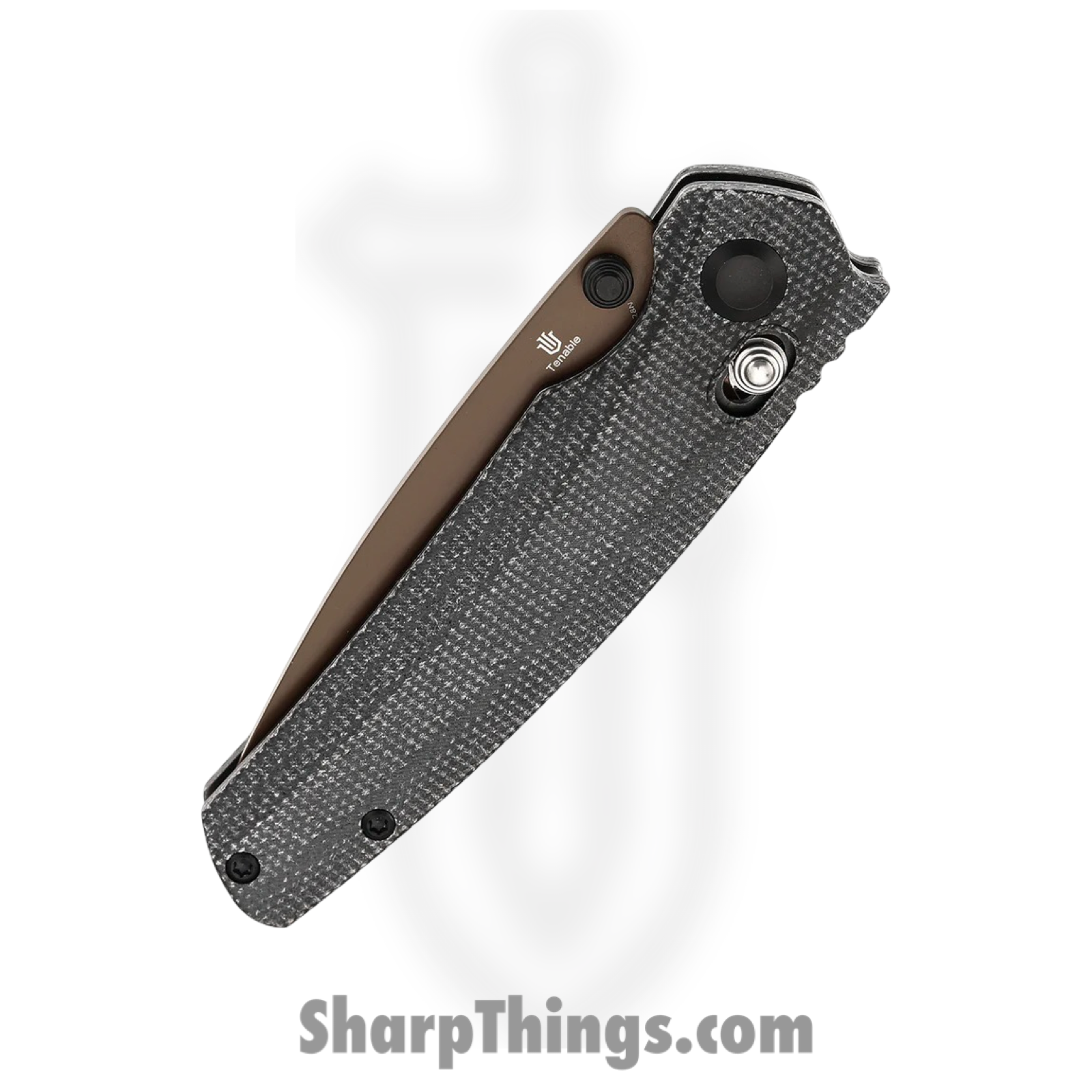 Tenable Knives - T2109V6 - Raven - Folding Knife - 14C28N Coated Drop Point - Micarta - Black - Image 3